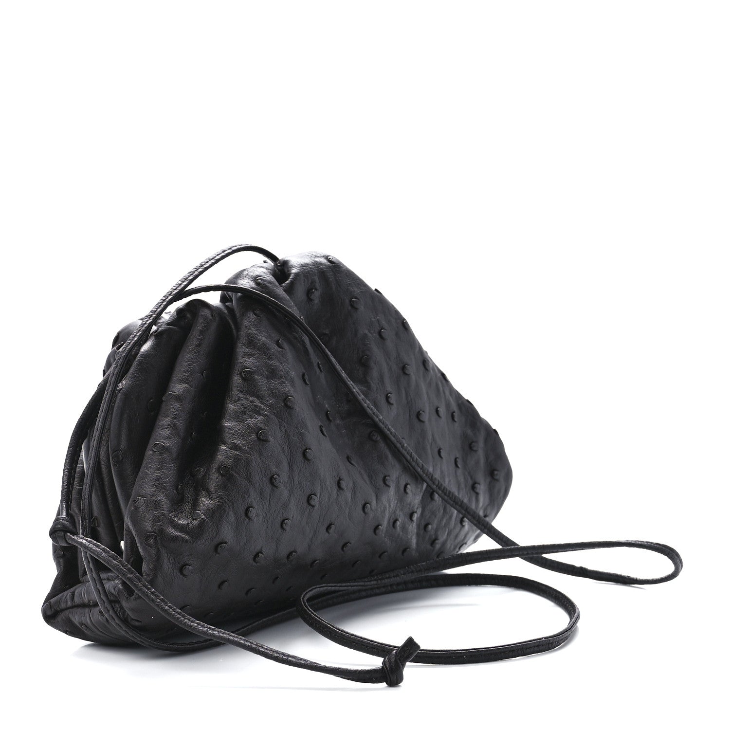 Bottega Veneta Ostrich The Mini Pouch Fondente 3 of 12
