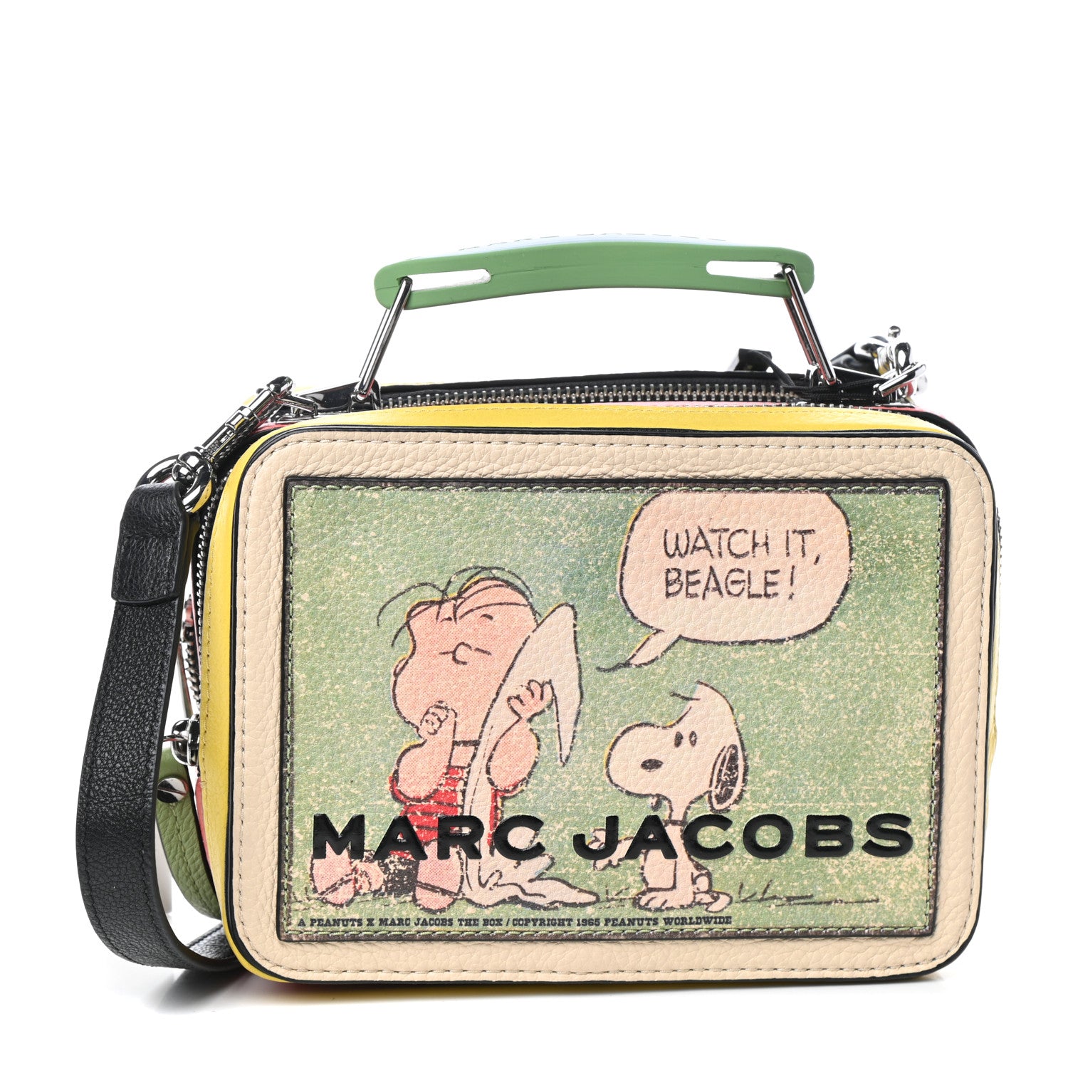 Marc Jacobs X Peanuts Calfskin The Box 20 Crossbody Yellow