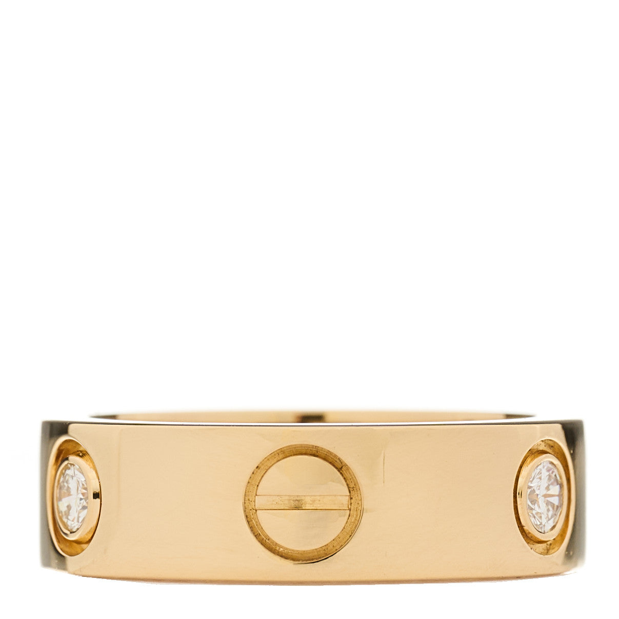 Cartier 18K Yellow Gold 3 Diamond 5.5mm LOVE Ring 50 5.25 3 of 6