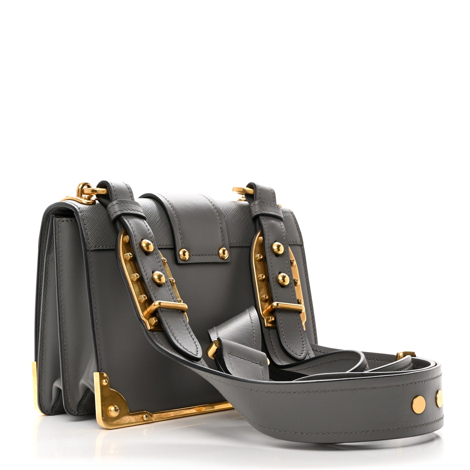 Prada City Calf Saffiano Cahier Bag Marmo 2 of 9