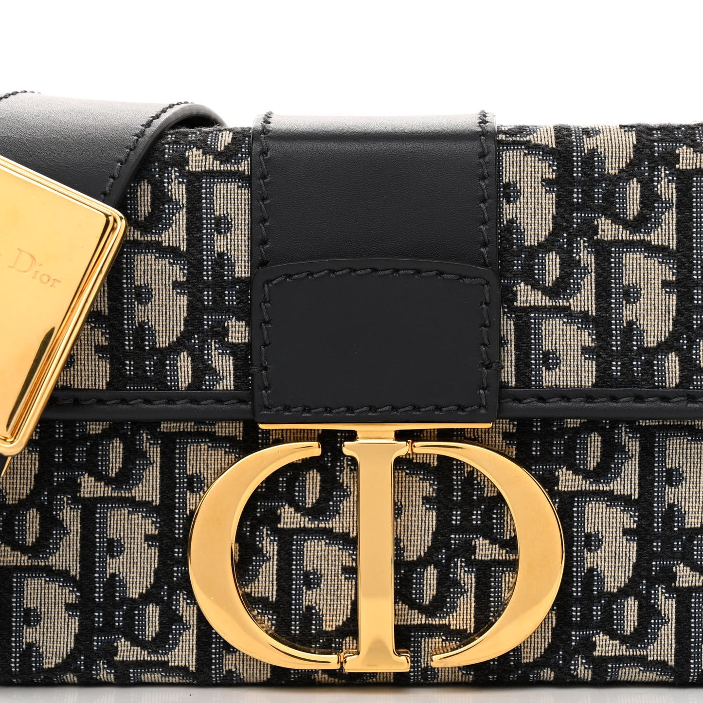 CHRISTIAN DIOR Oblique 30 Montaigne Box Bag Blue