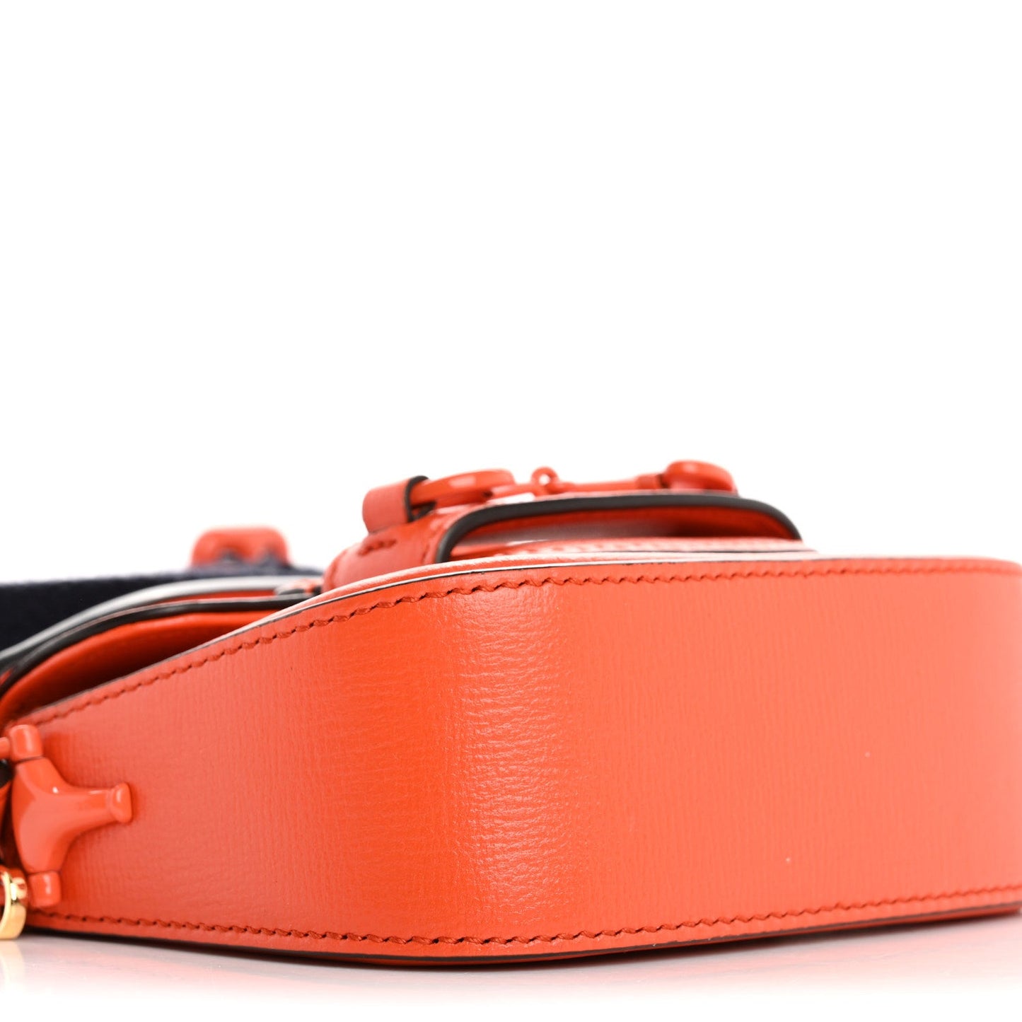 Azalea Calfskin Web Monochrome Horsebit 1955 Wallet On Strap Orange