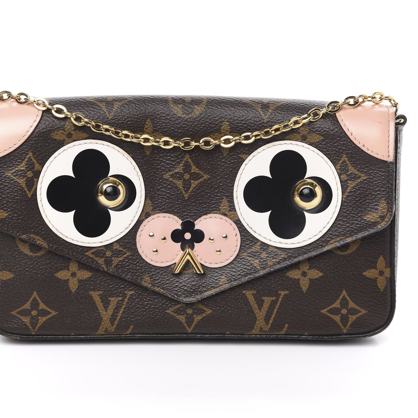 Monogram Valentine Dog Pochette Felicie Chain Wallet