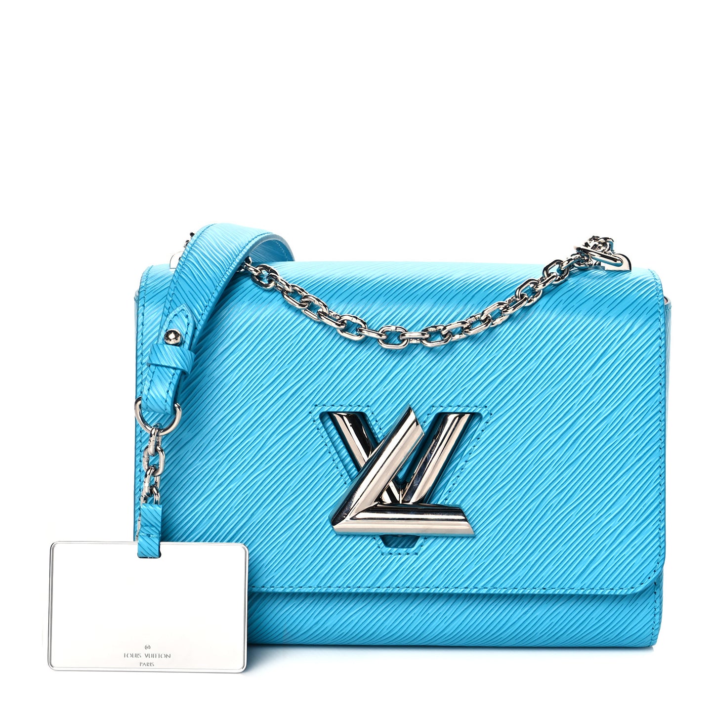 Epi Twist Shoulder Bag MM Turquoise