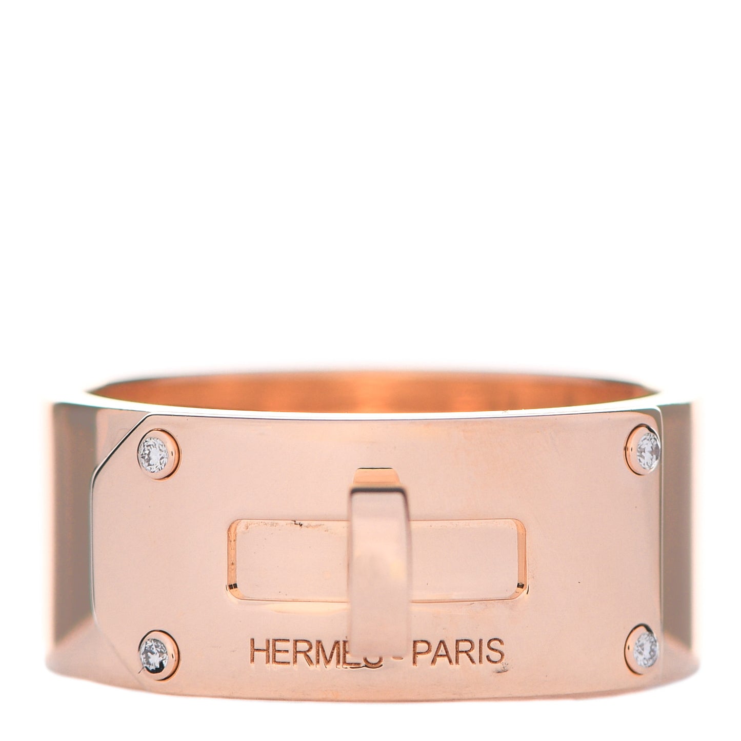 18K Rose Gold Diamond GM Kelly Ring 51 5.75