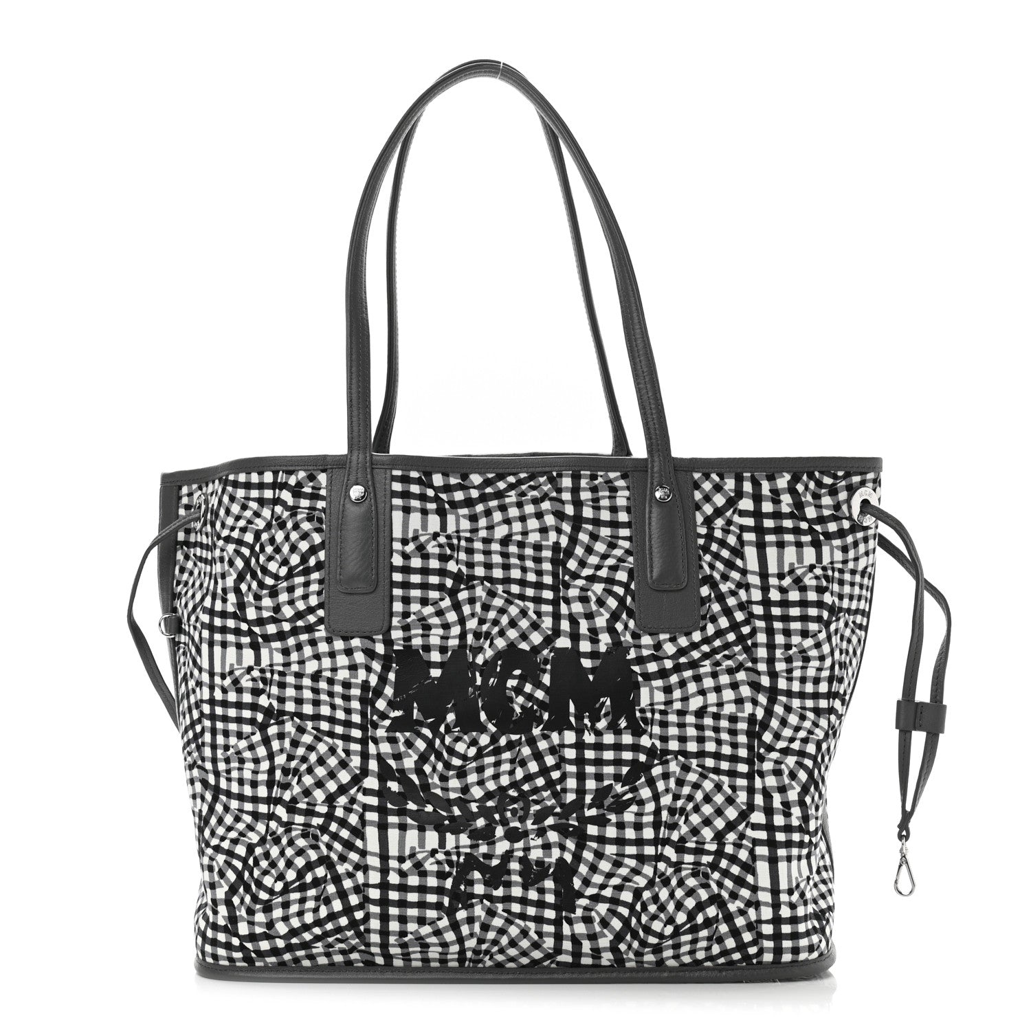 MCM Visetos Medium Liz Reversible Shopper Tote Black 3 of 14