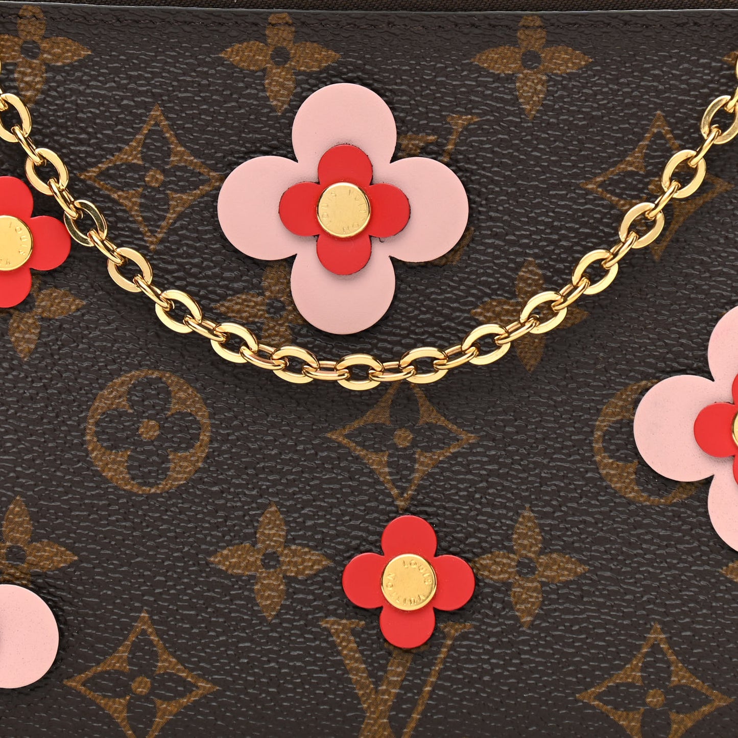 Monogram Blooming Flowers Double Zip Pochette