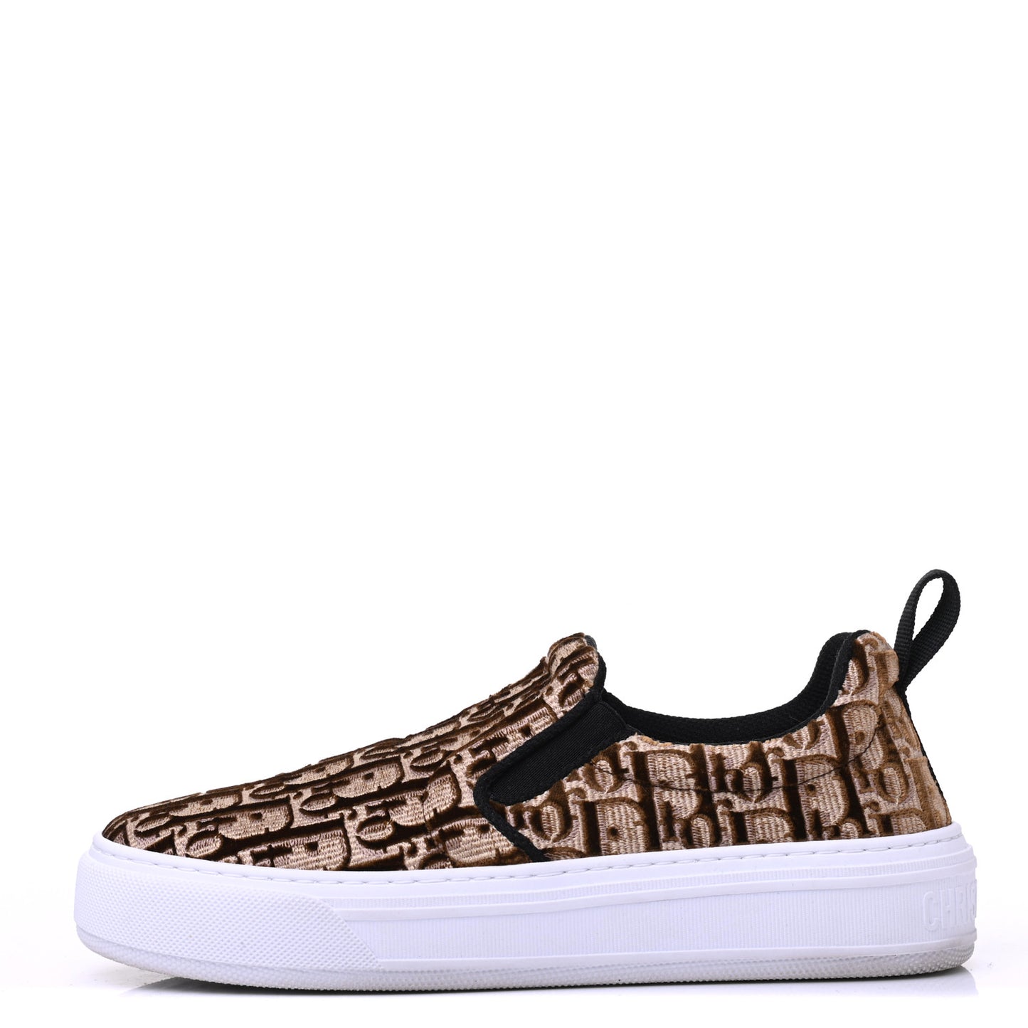 Velvet Oblique Womens Solar Slip On Sneakers 37 Bronze