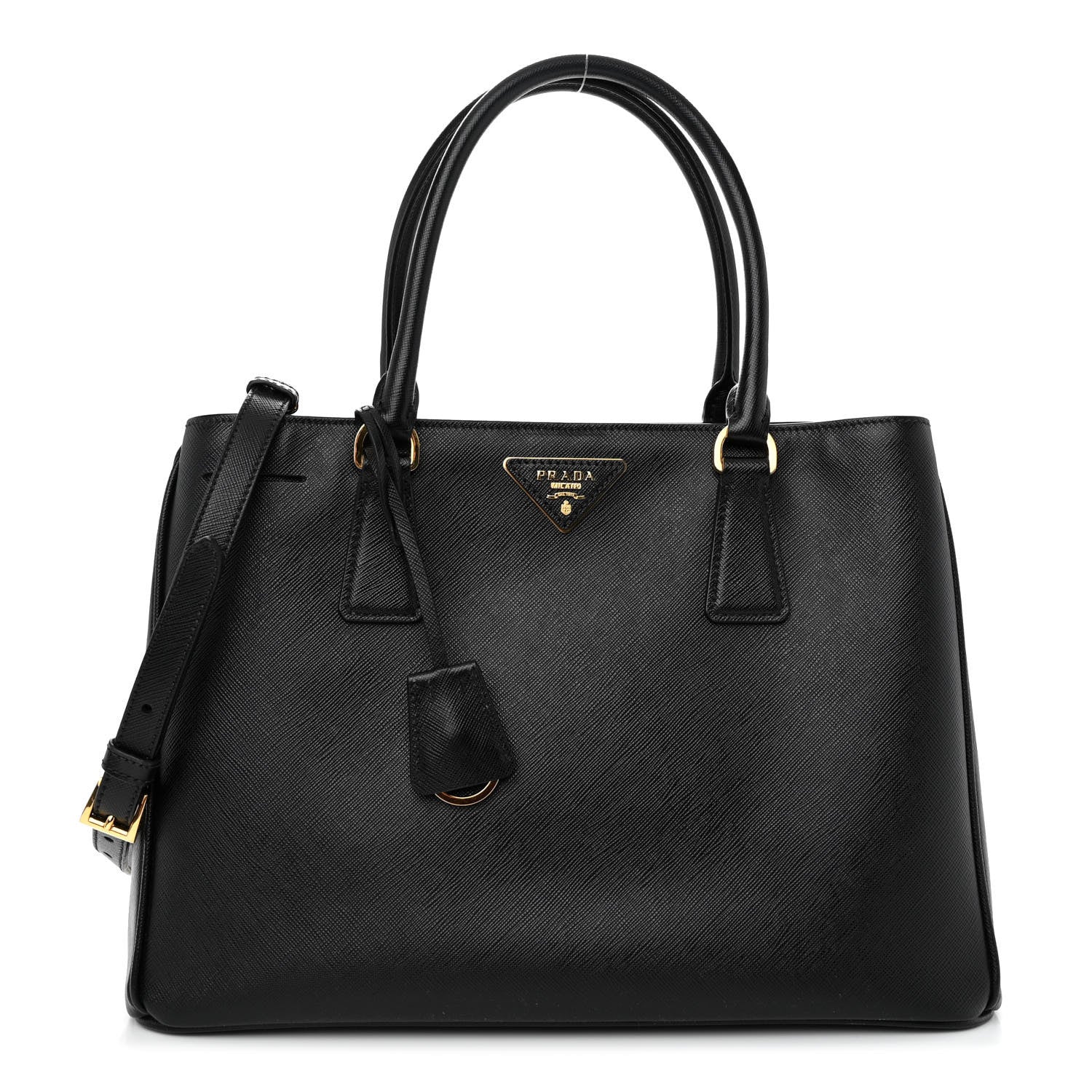 Prada Saffiano Medium Galleria Double Zip Tote Black 1 of 11