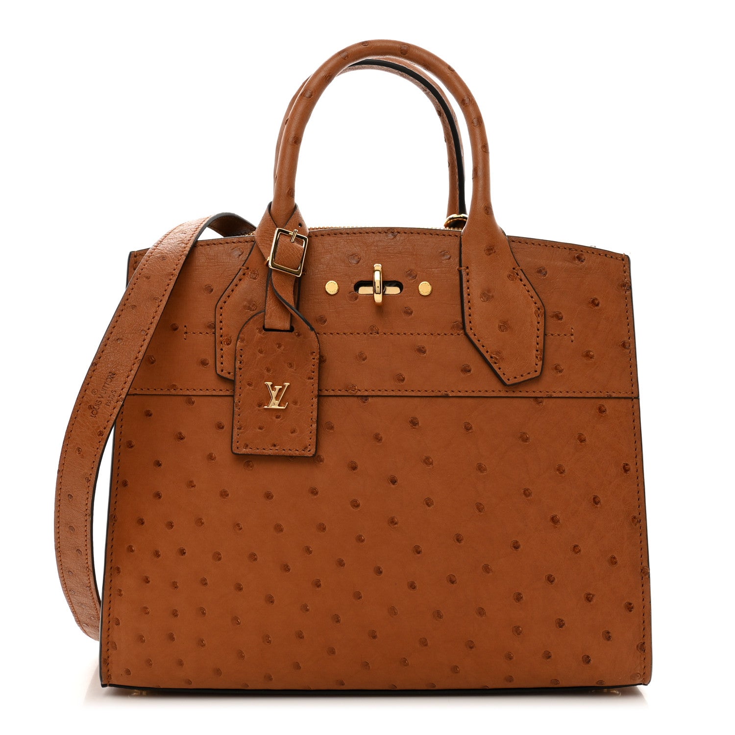 Louis Vuitton Ostrich City Steamer PM Cognac 1404013 – FASHIONPHILE - Main Image