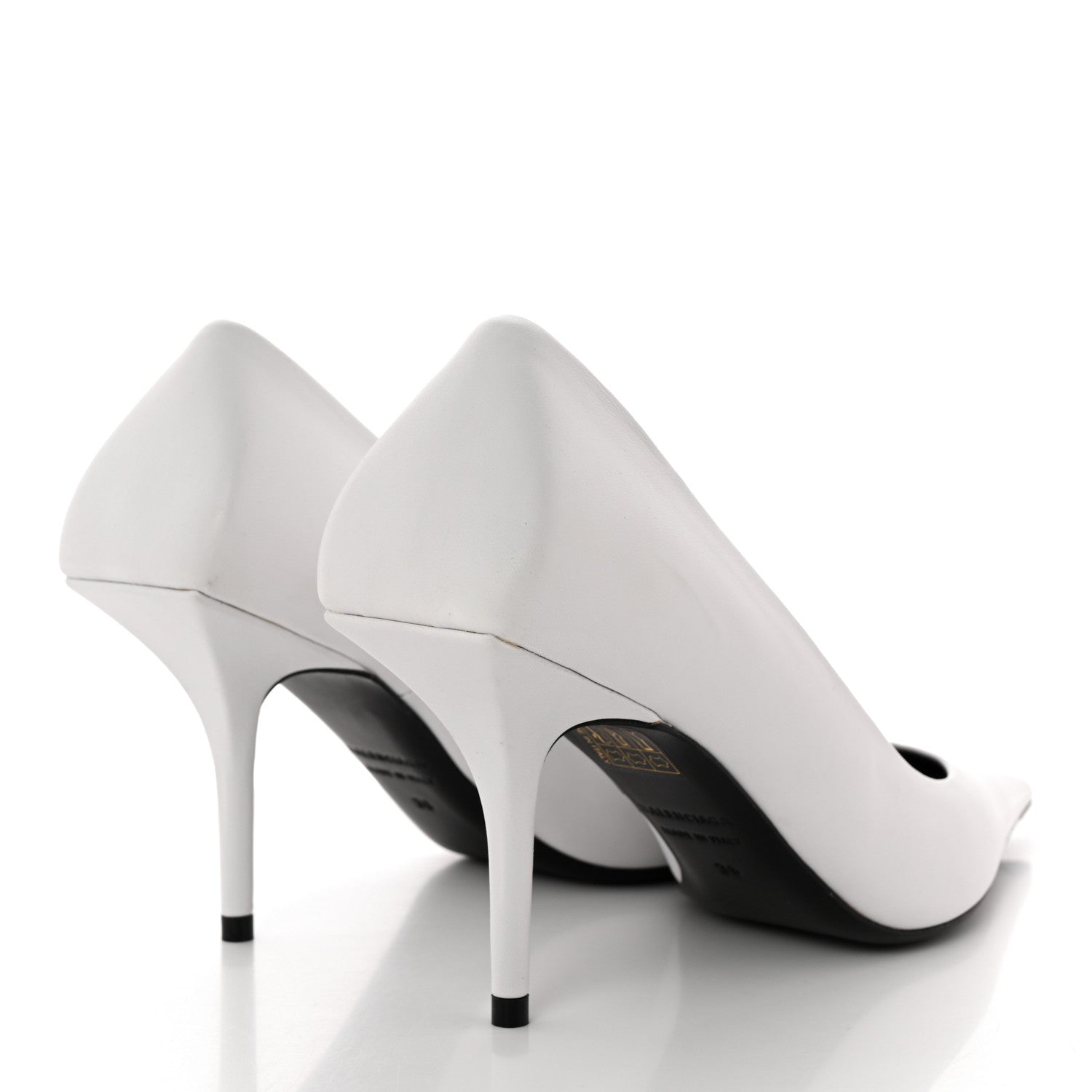 Balenciaga Soft Nappa Square Knife 80mm Pumps 36 White 4 of 17