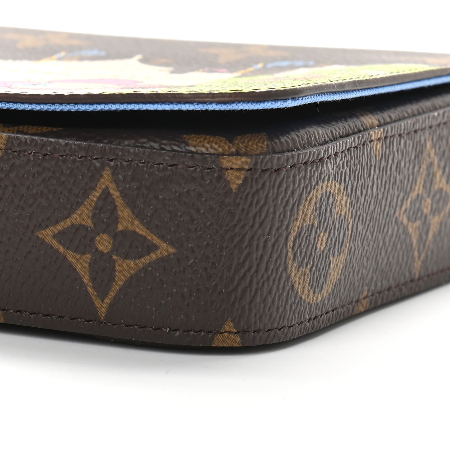 Monogram 2021 Christmas Animation China Wall Pochette Felicie Chain Wallet Myosotis Blue