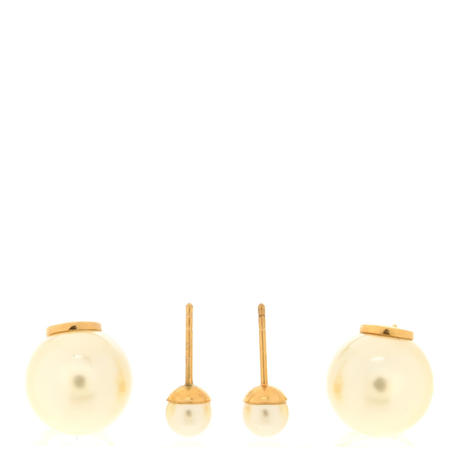 Christian Dior Pearl Crystal Dior Tribales Drop Earrings Gold Blue 3 of 4