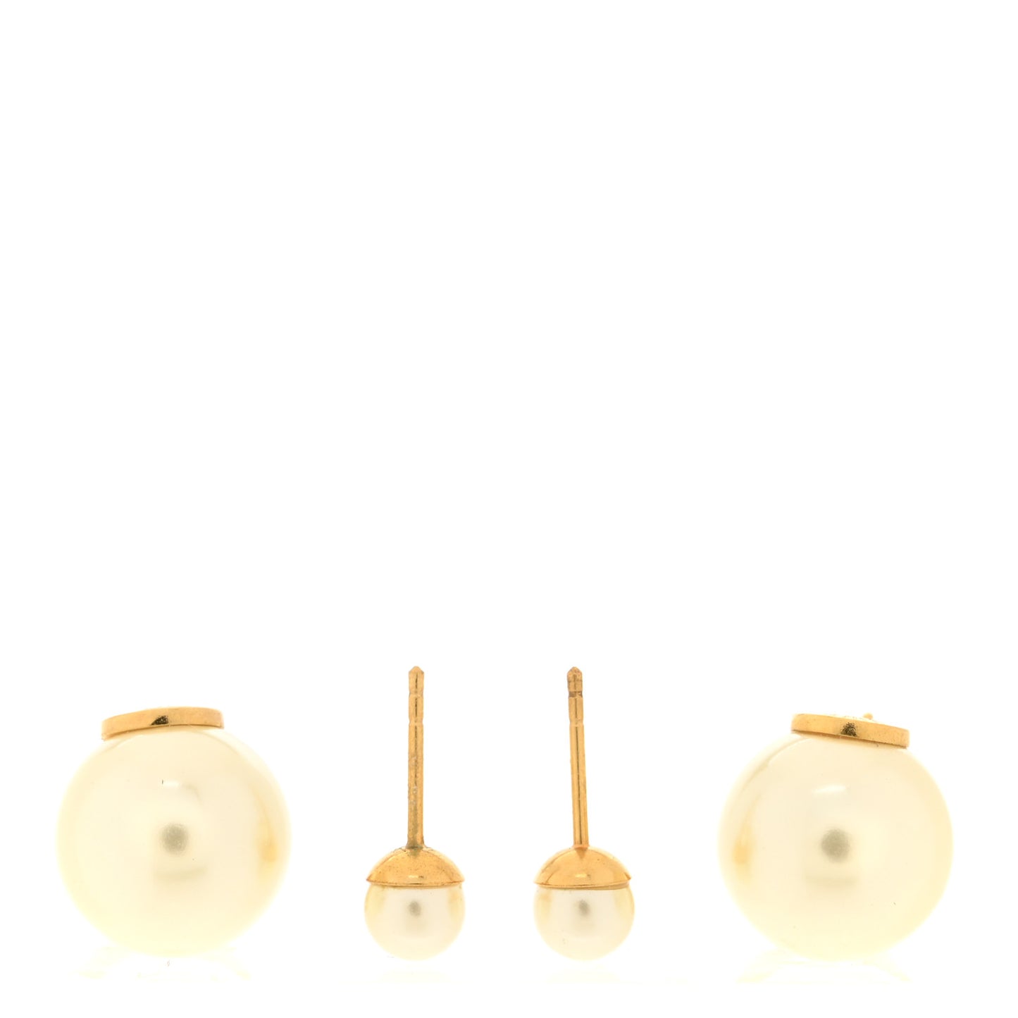 Pearl Crystal Dior Tribales Drop Earrings Gold Blue