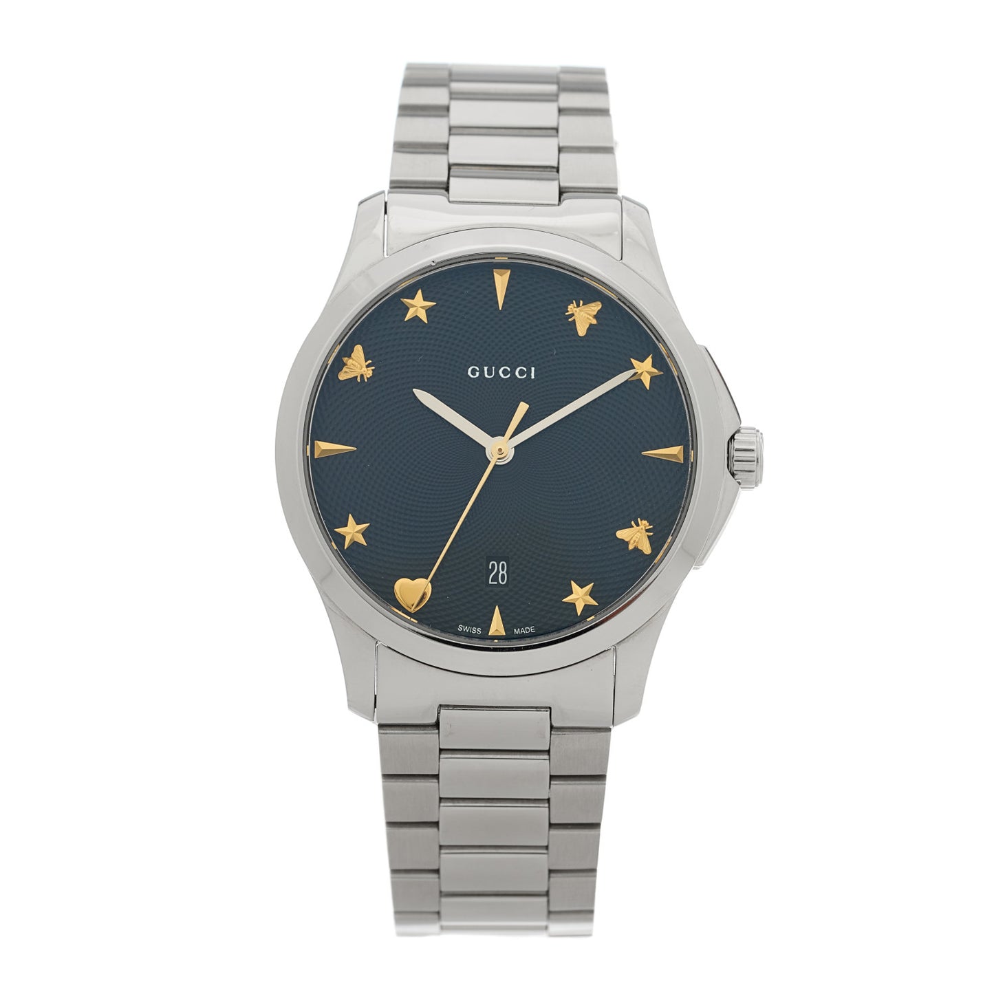 Stainless Steel 38mm G-Timeless Charm Quartz Watch Black