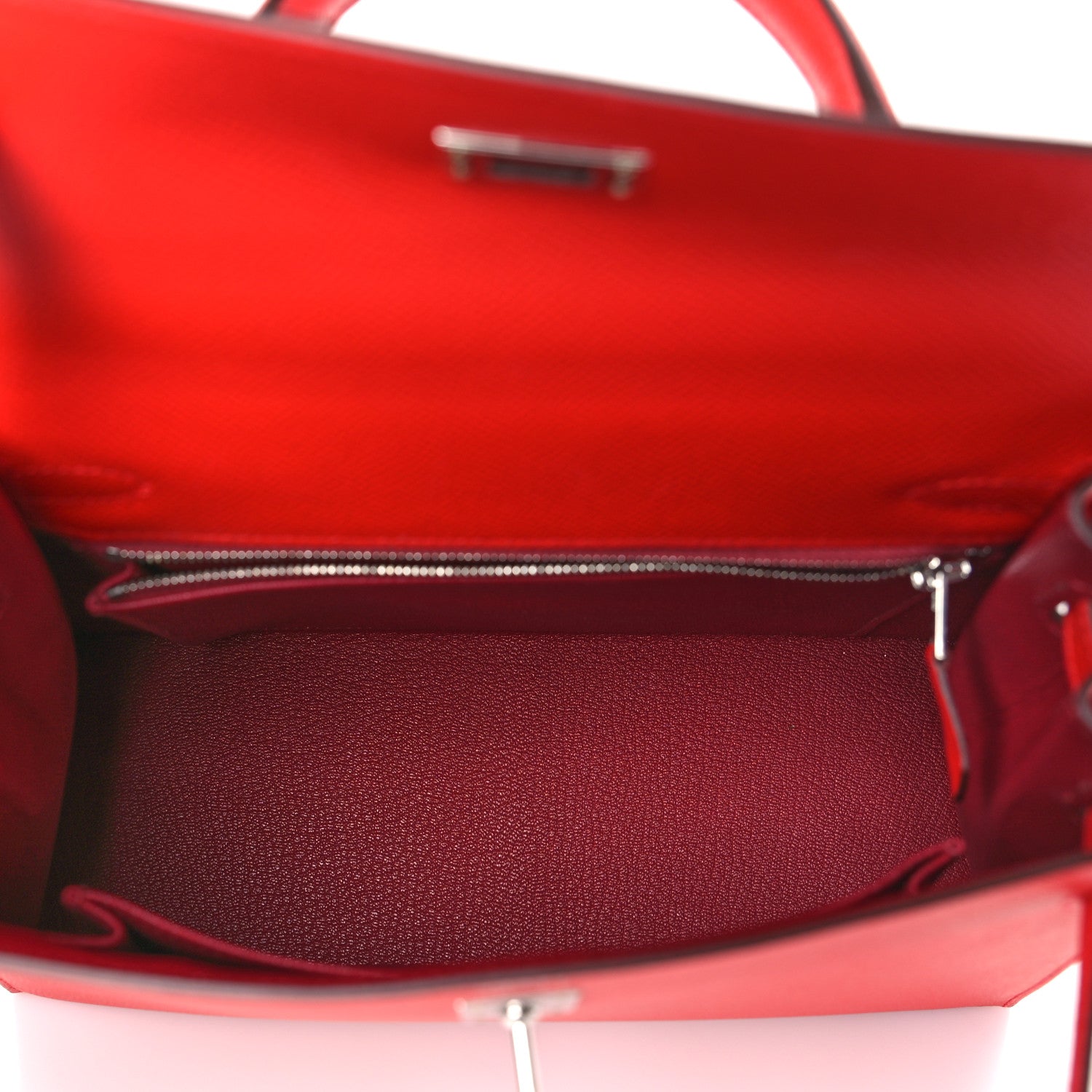 Hermes Epsom Verso Kelly Sellier 25 Rouge De Coeur Rouge Grenat 5 of 10