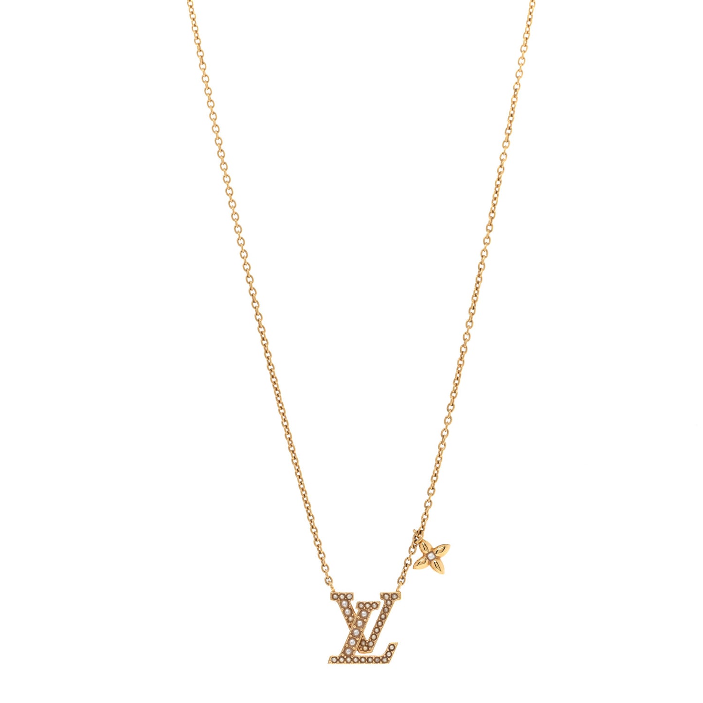 Pearl LV Iconic Necklace Gold