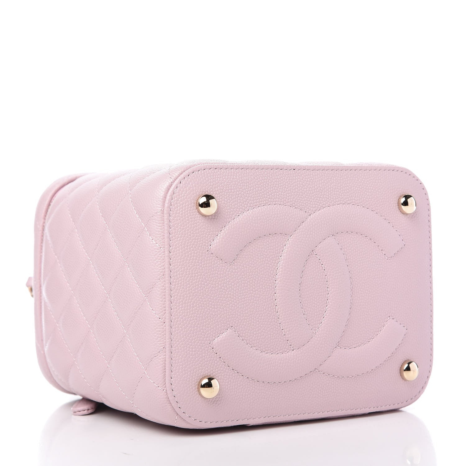 Chanel Caviar Quilted Small Top Handle Vanity Case With Chain Light Pink 4 of 11
