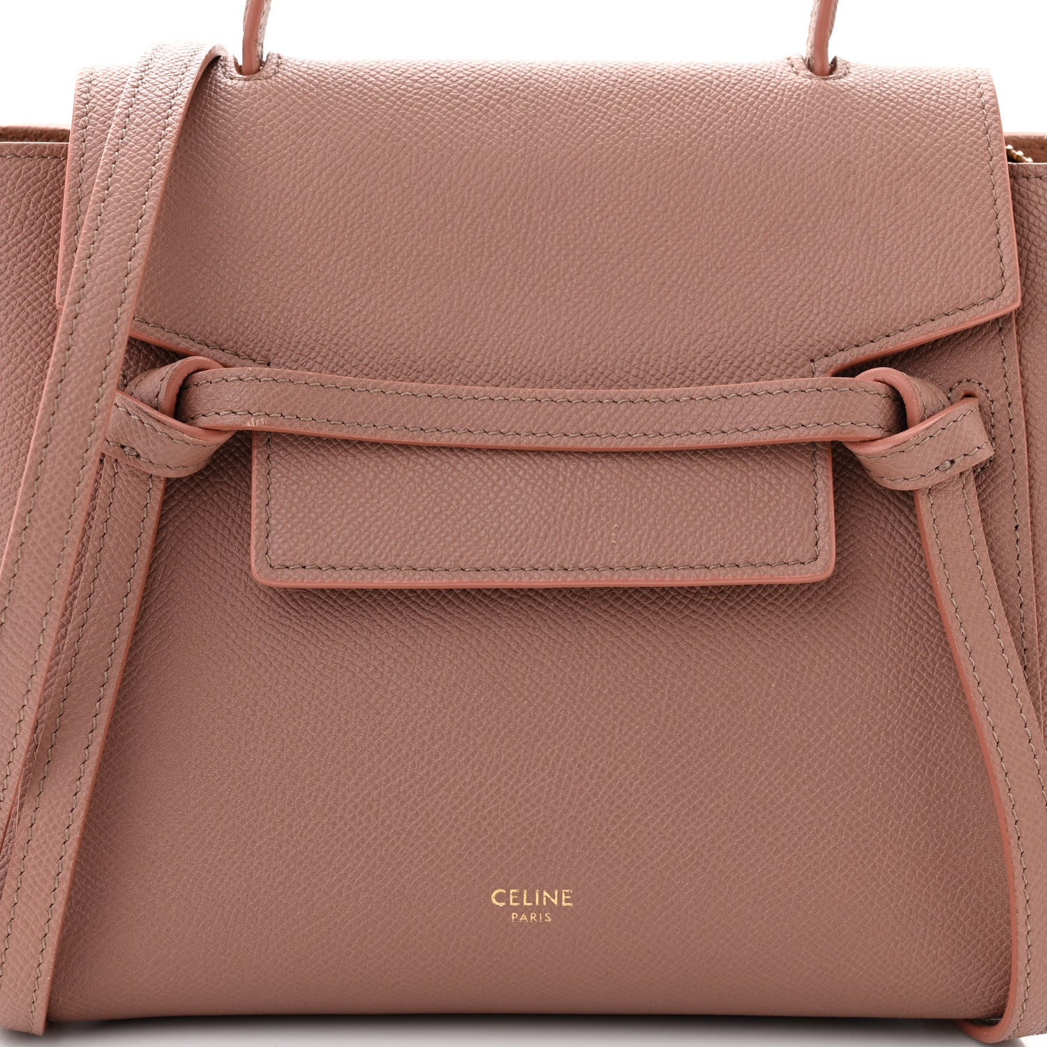 Celine Grained Calfskin Nano Belt Bag Antique Rose 8 of 12