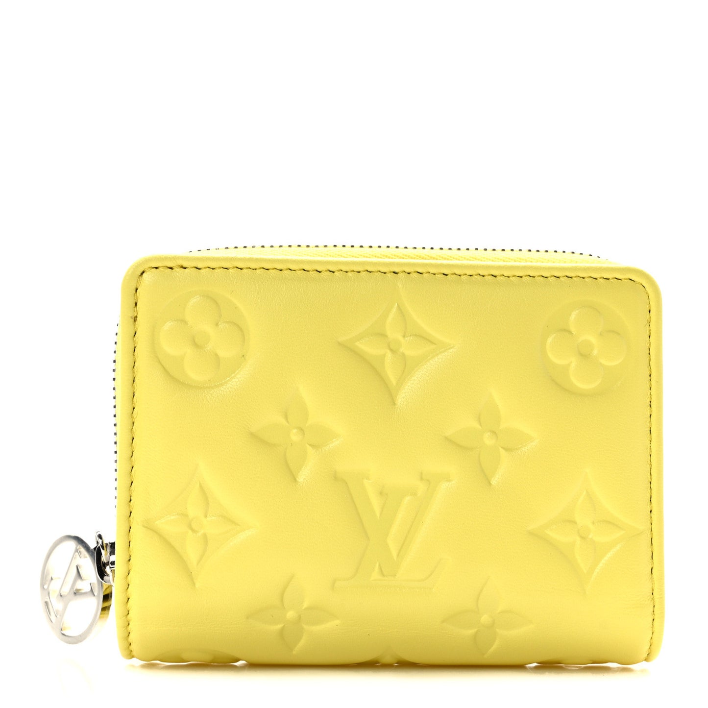 Lambskin Embossed Monogram Lou Coussin Wallet Yellow