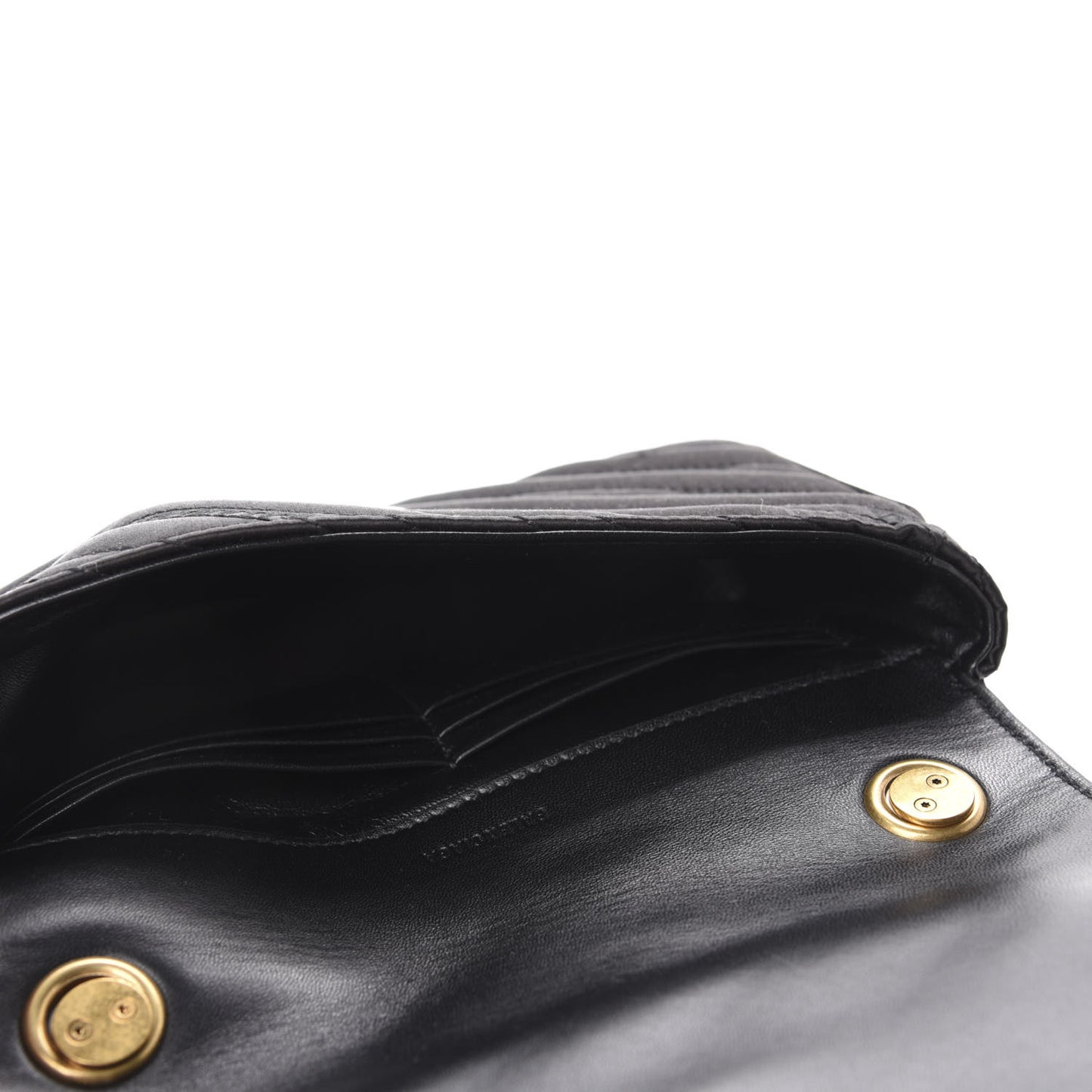 Satin Jacquard Logo Matelasse BB Chain Wallet Black