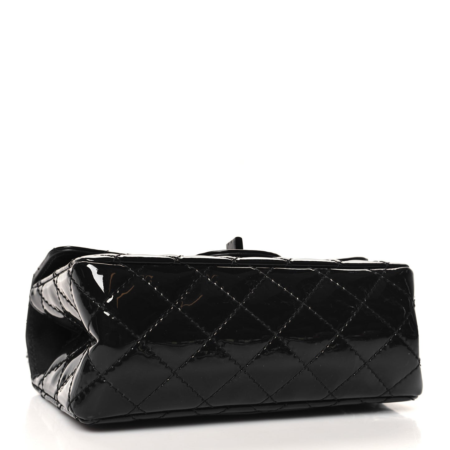Patent Calfskin Quilted 2.55 Reissue Mini Flap So Black
