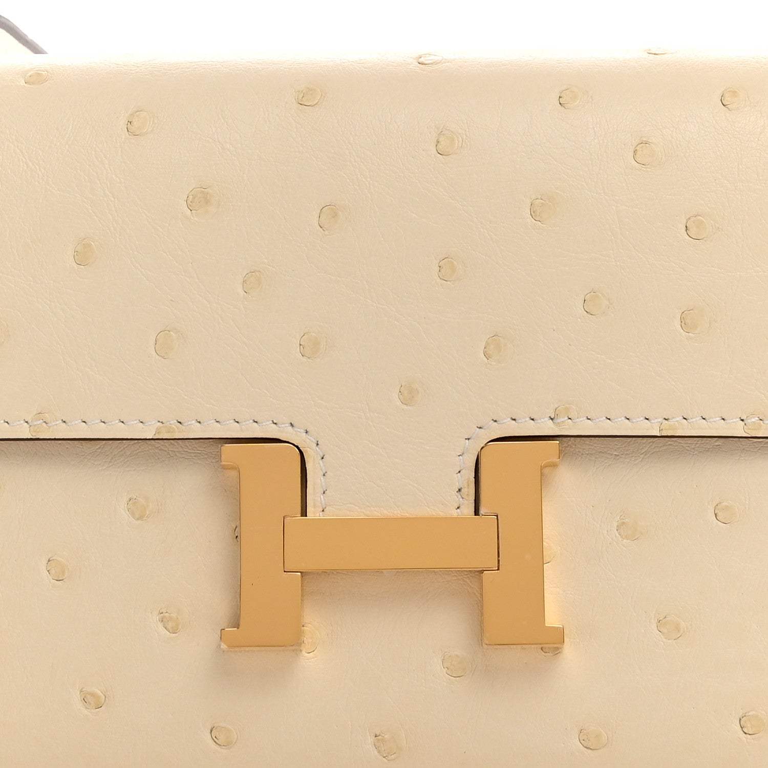 Hermes Ostrich Constance Long Wallet To Go Nata 8 of 9