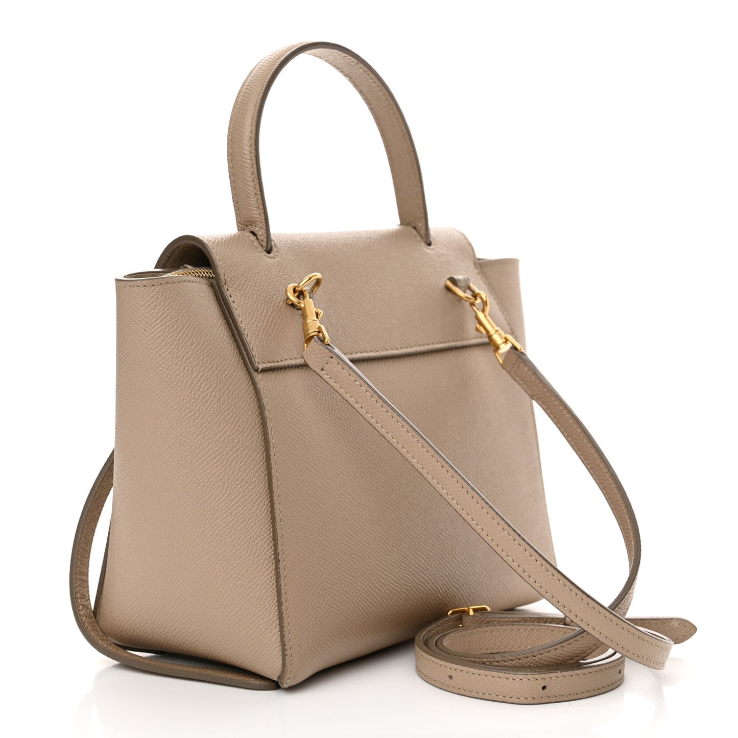 Grained Calfskin Nano Belt Bag Light Taupe