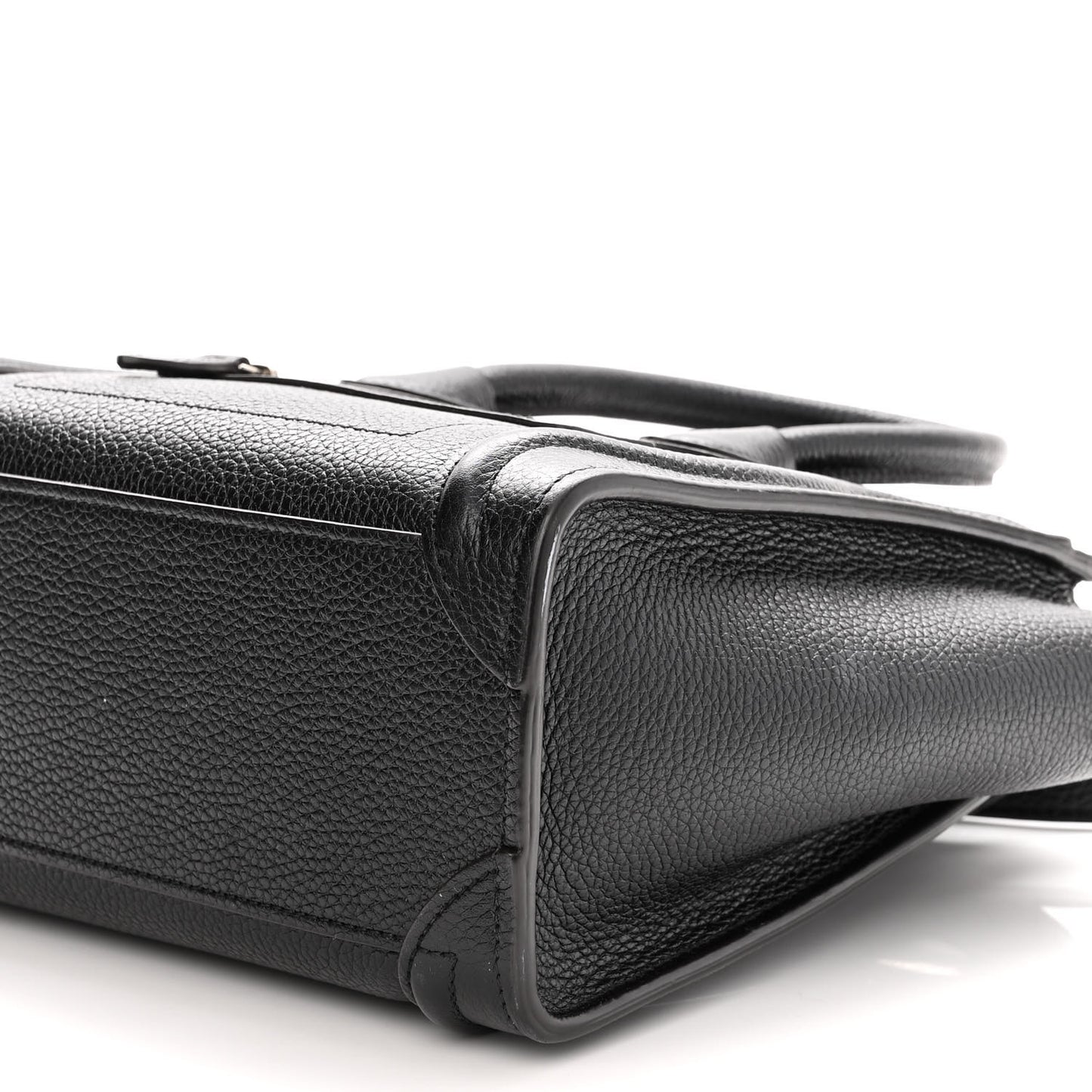 Drummed Calfskin Nano Luggage Black