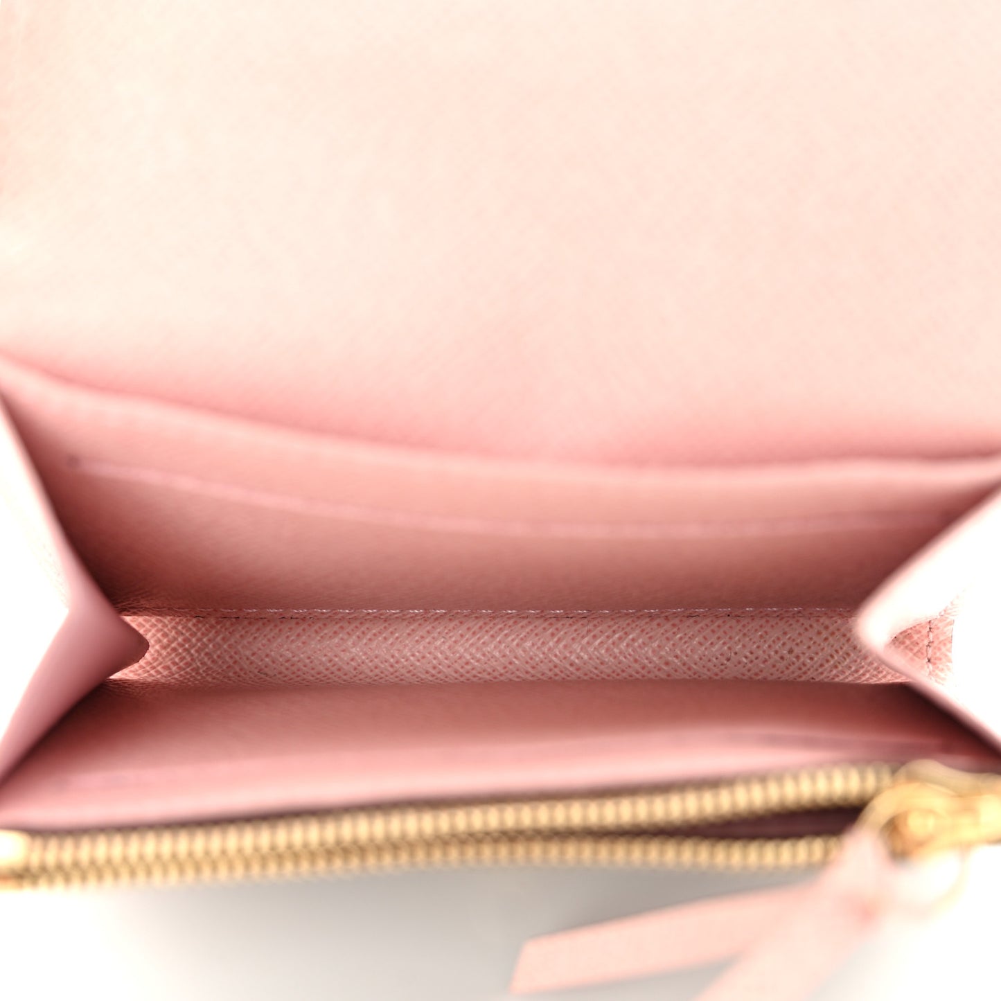 Damier Ebene Rosalie Coin Purse Rose Ballerine