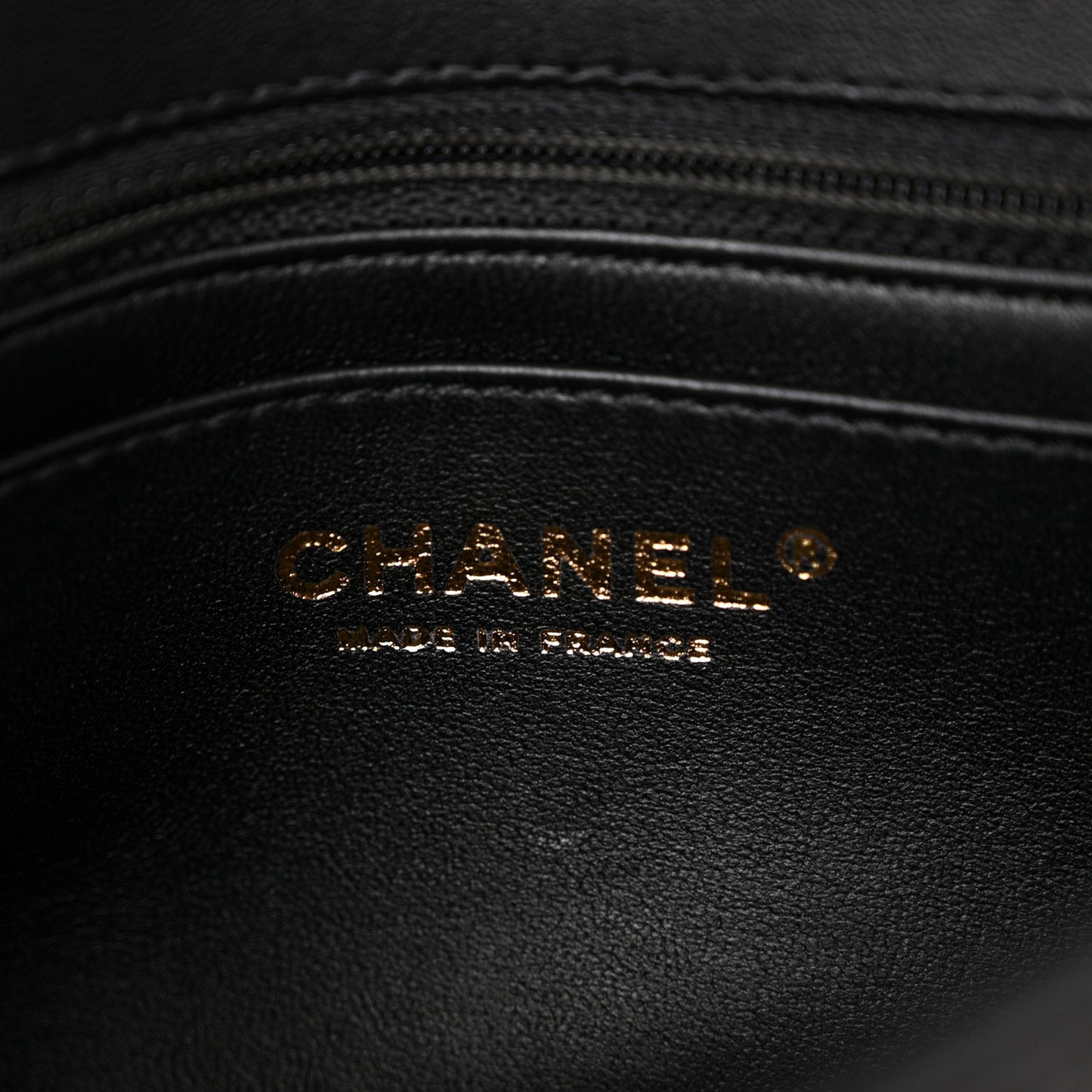 Lambskin Enamel Quilted Mini Flap Black