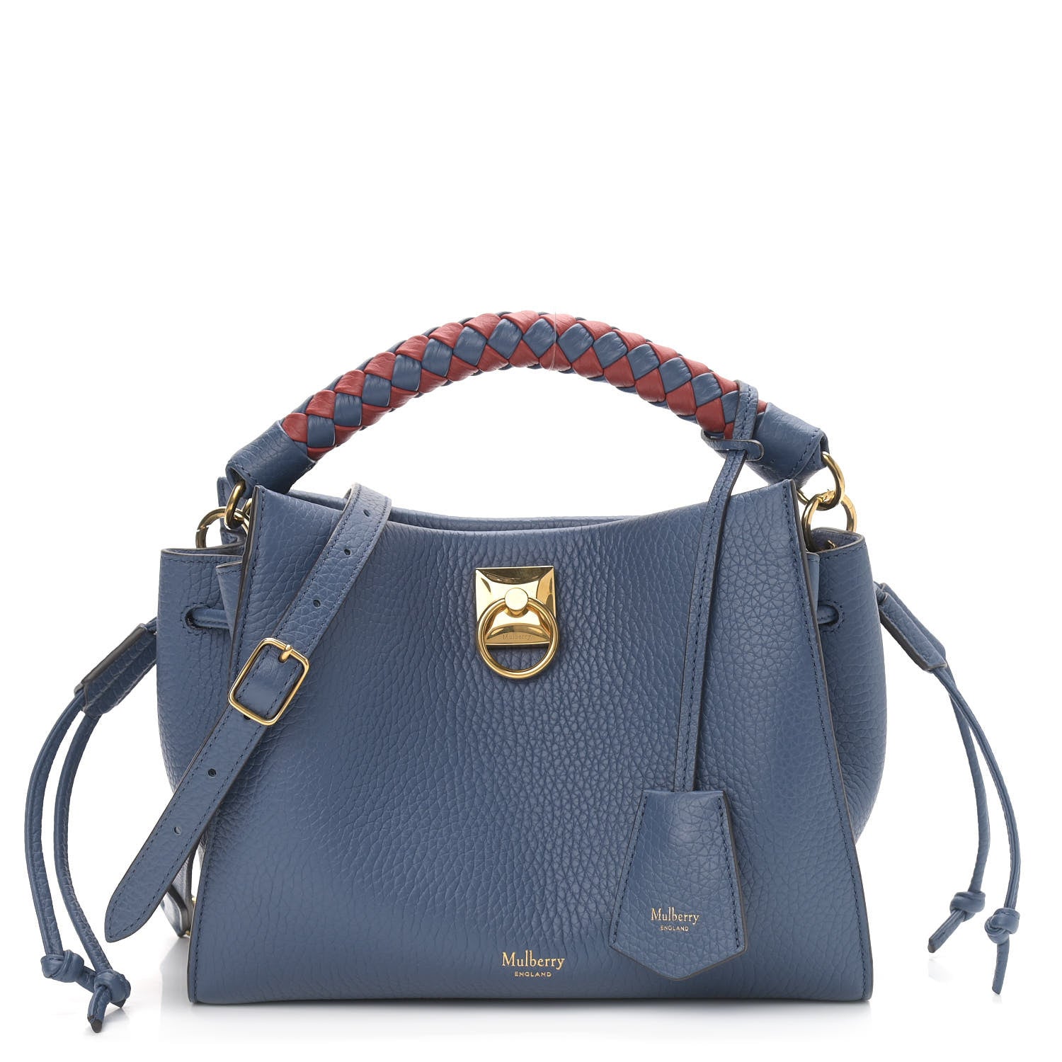 Mulberry Heavy Grain Small Iris Tote Pale Navy 936299 – FASHIONPHILE