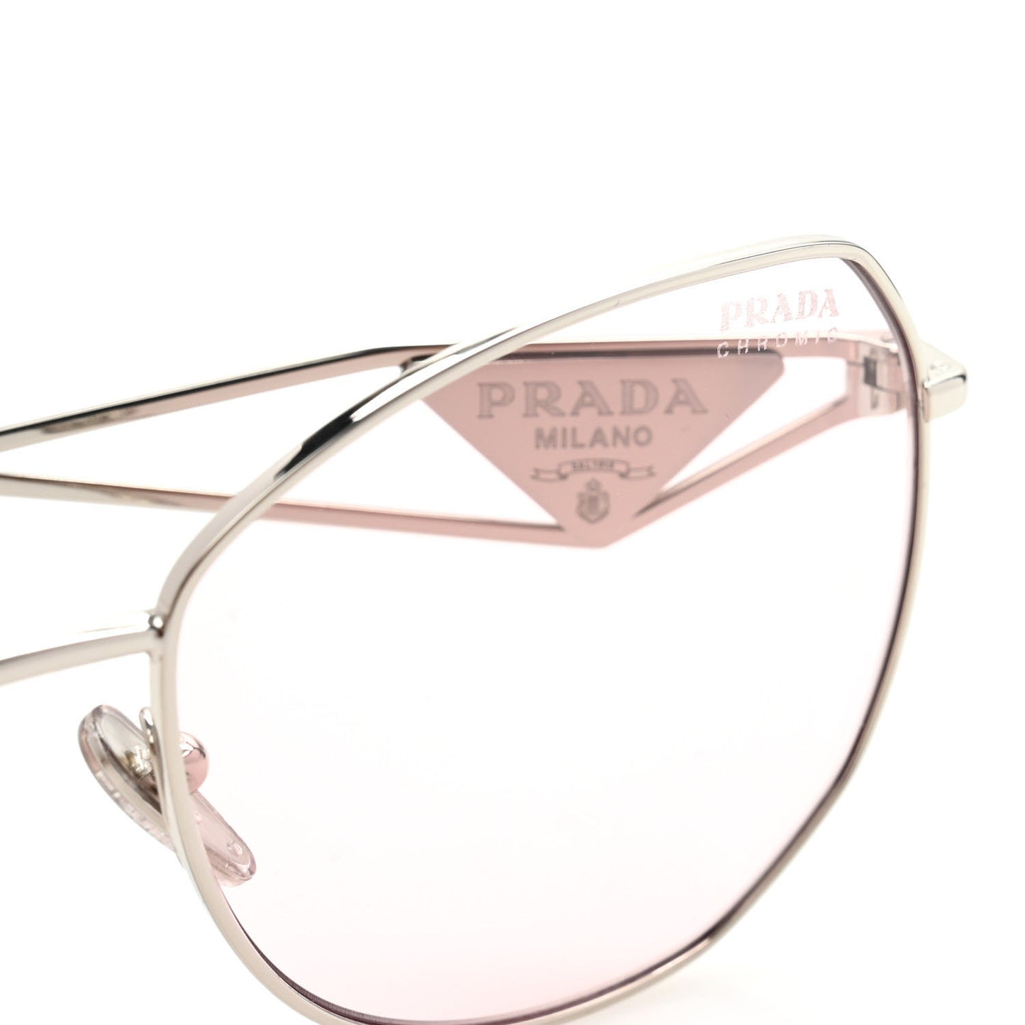 Metal Symbole Triangle Logo Sunglasses SPR57YS Pink