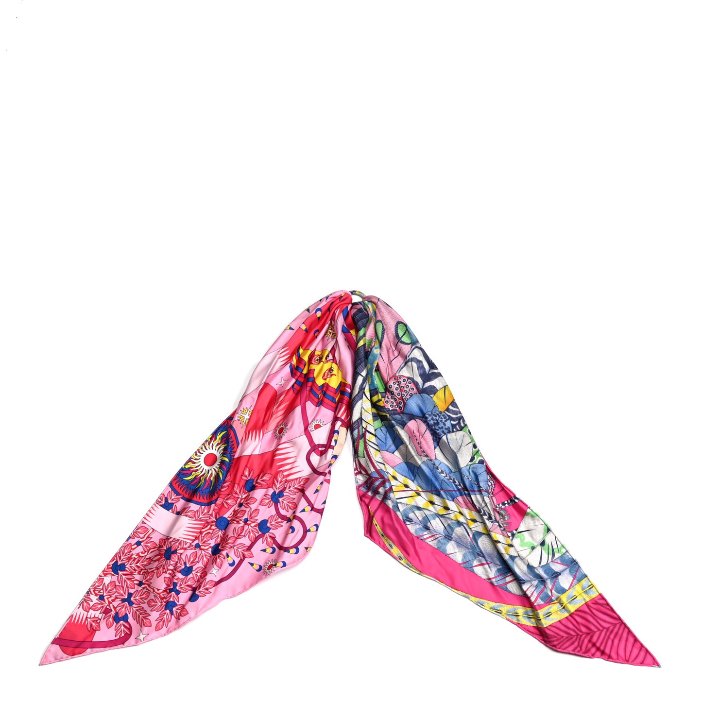 Silk Plisse Ring Scarf Rose