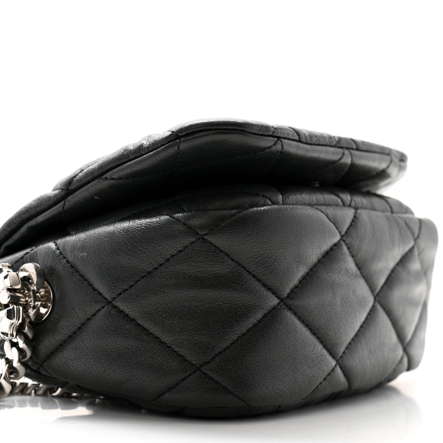 Calfskin Quilted Small Shield Shoulder Bag Slate