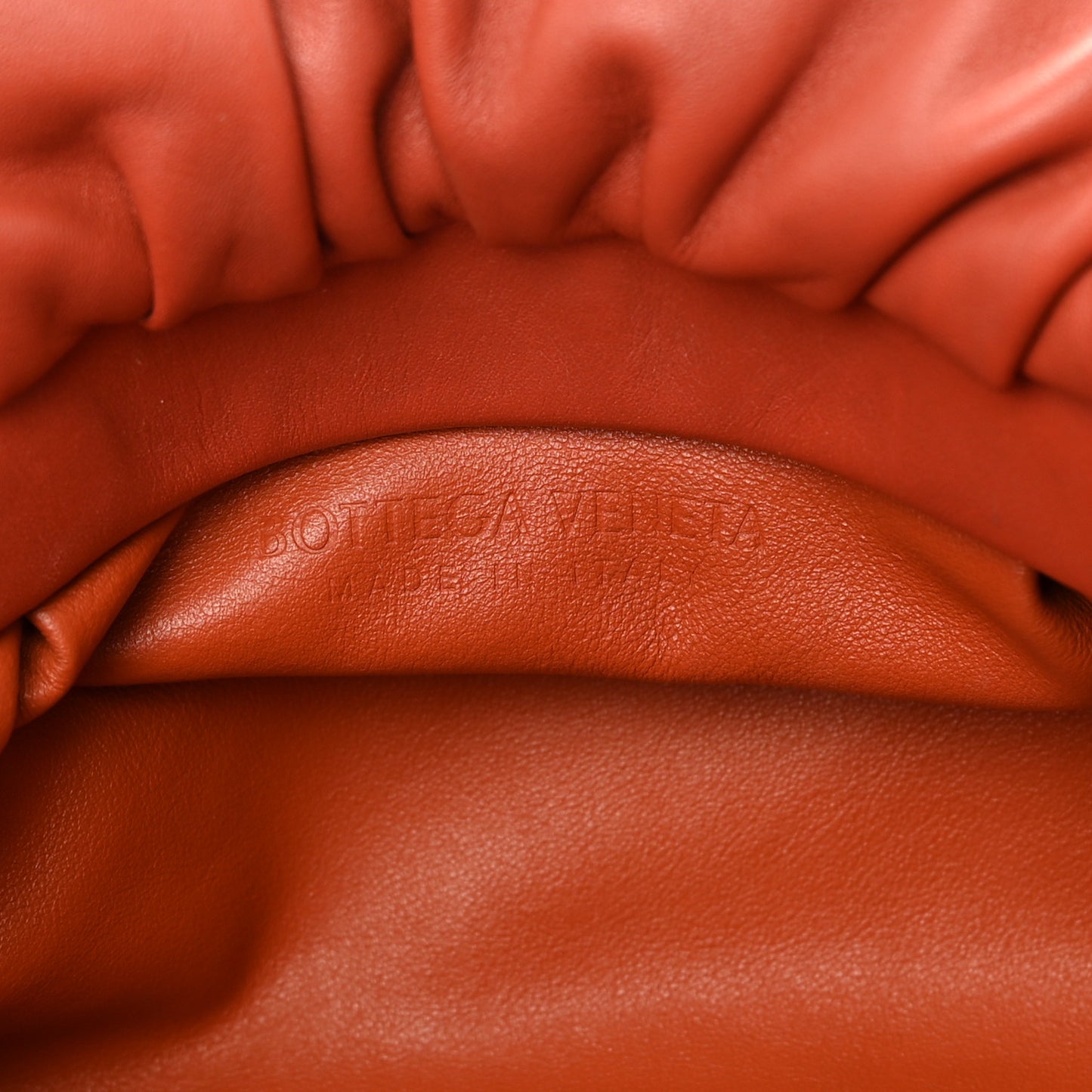 Calfskin The Pouch Chain Orange