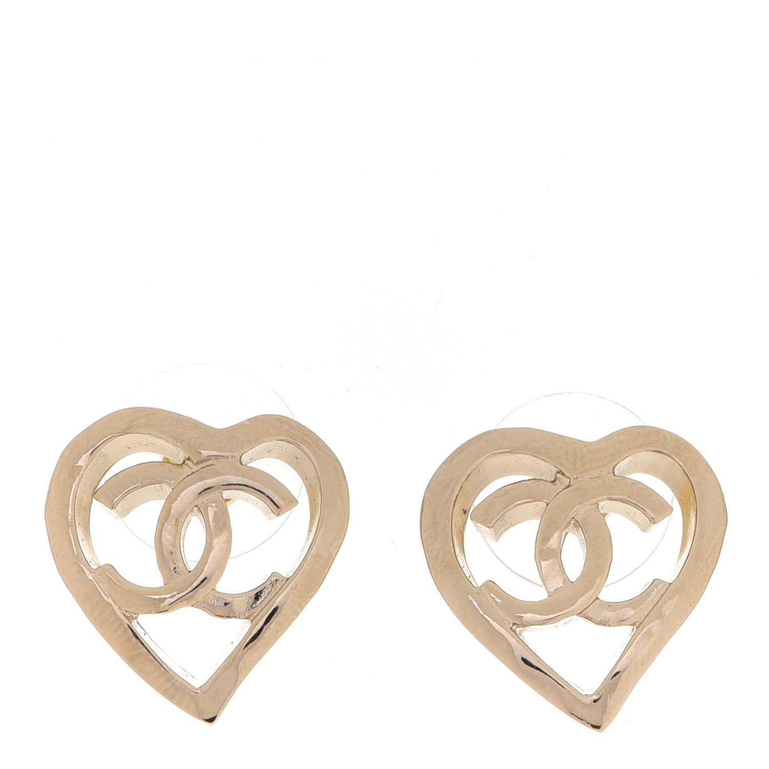 Chanel Metal CC Heart Coco In Love Earrings Gold 938305 – FASHIONPHILE