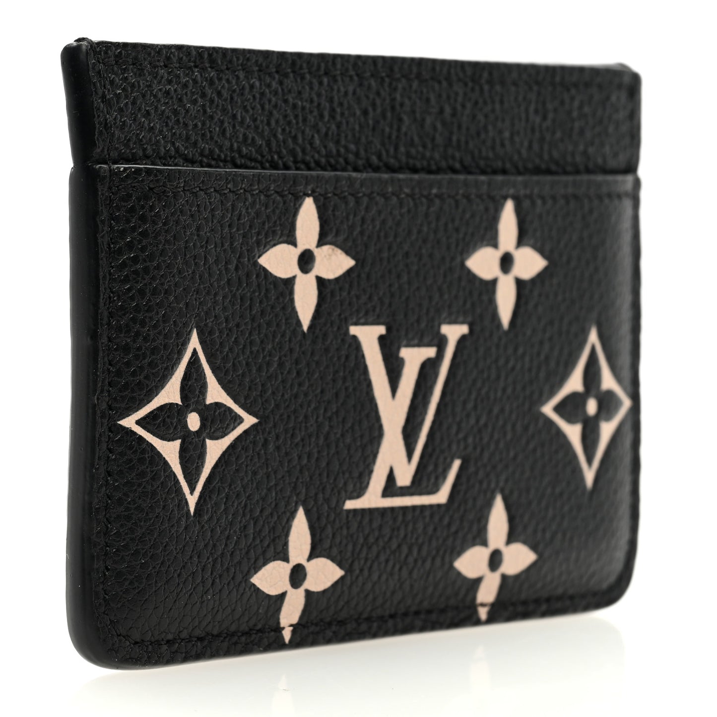 Empreinte Card Holder Black Beige