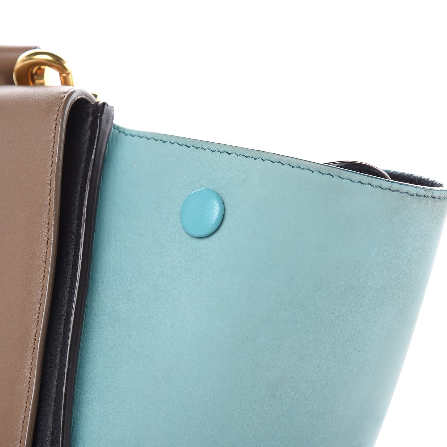 Smooth Calfskin Nubuck Small Tri-Color Trapeze Taupe