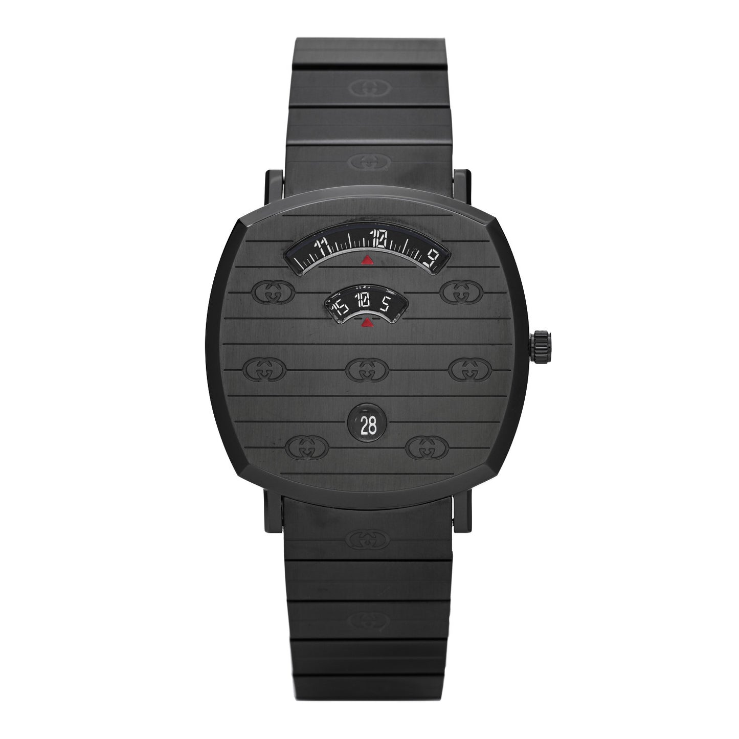 PVD Stainless Steel 38mm Grip Quartz Watch Black