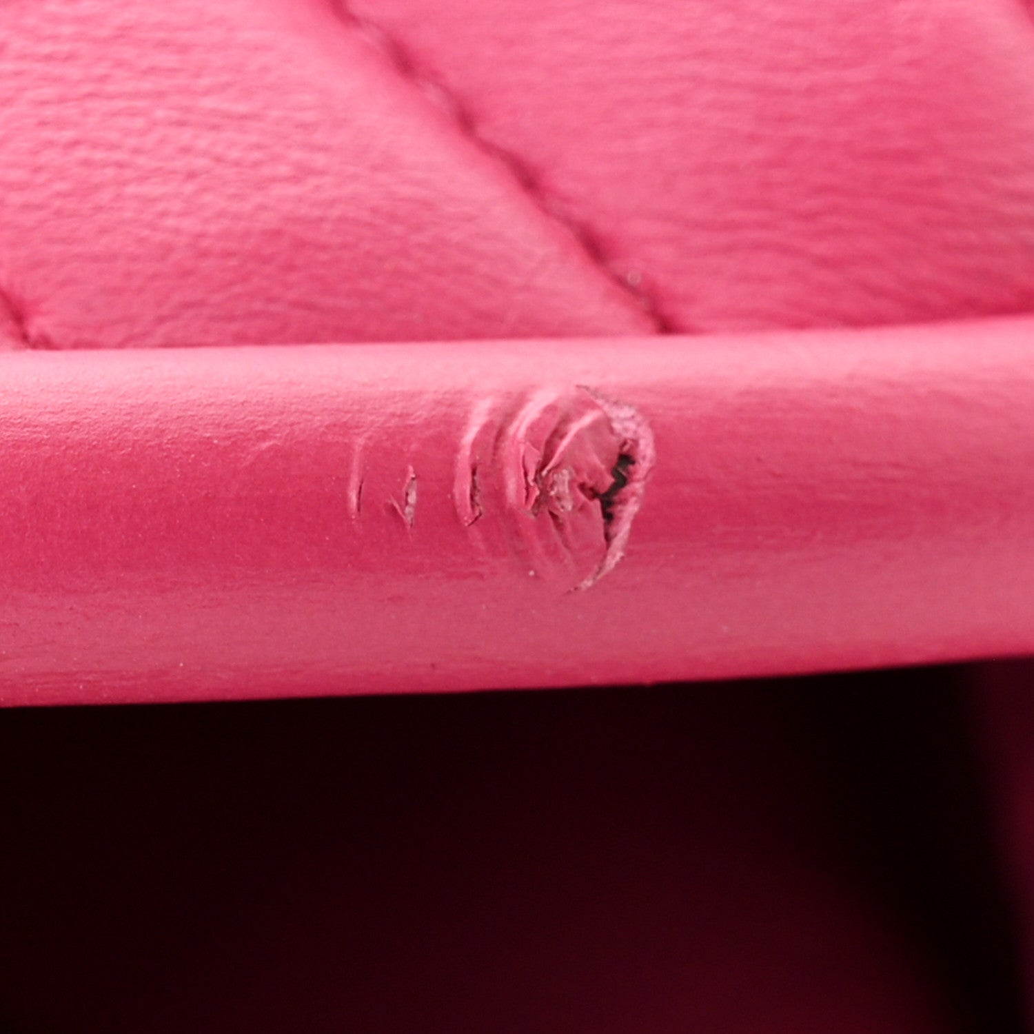 Chanel Lambskin Chevron Quilted Timeless Clutch Dark Pink 10 of 10