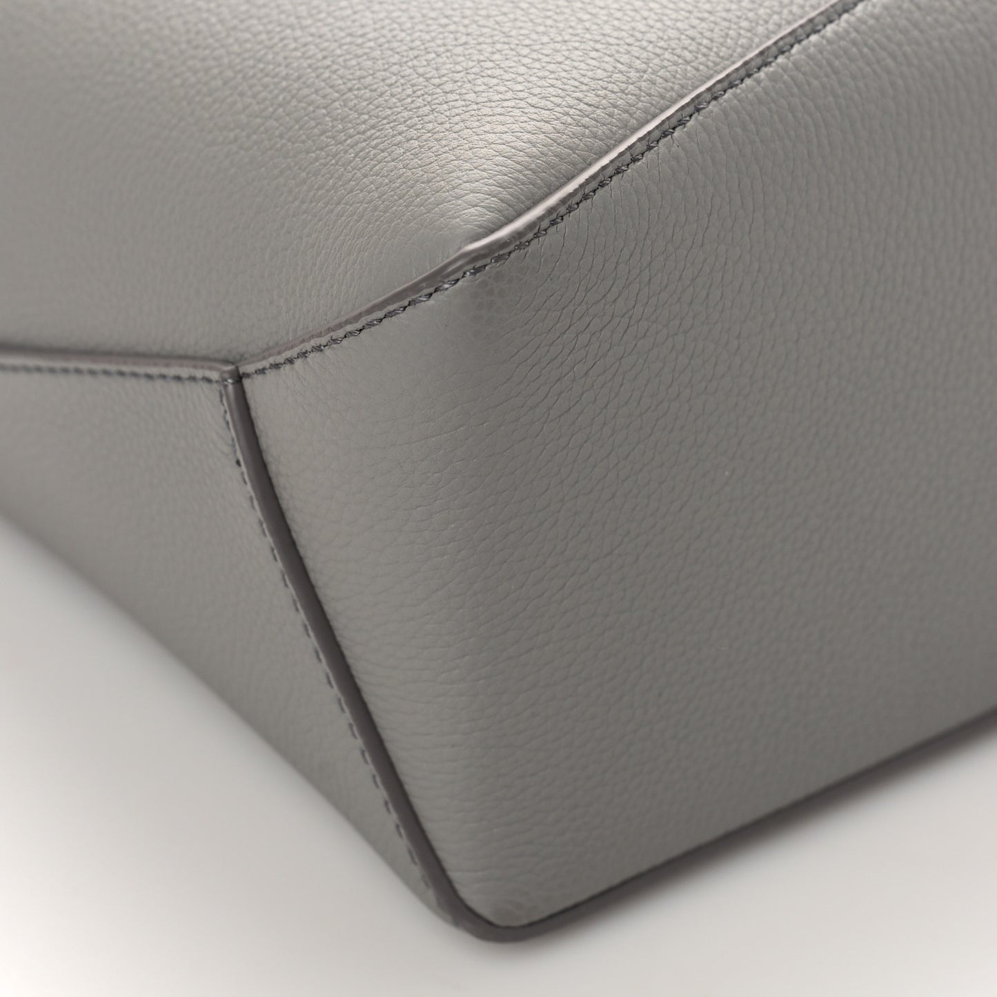 Soft Grained Calfskin Small Puzzle Edge Bag Pearl Grey