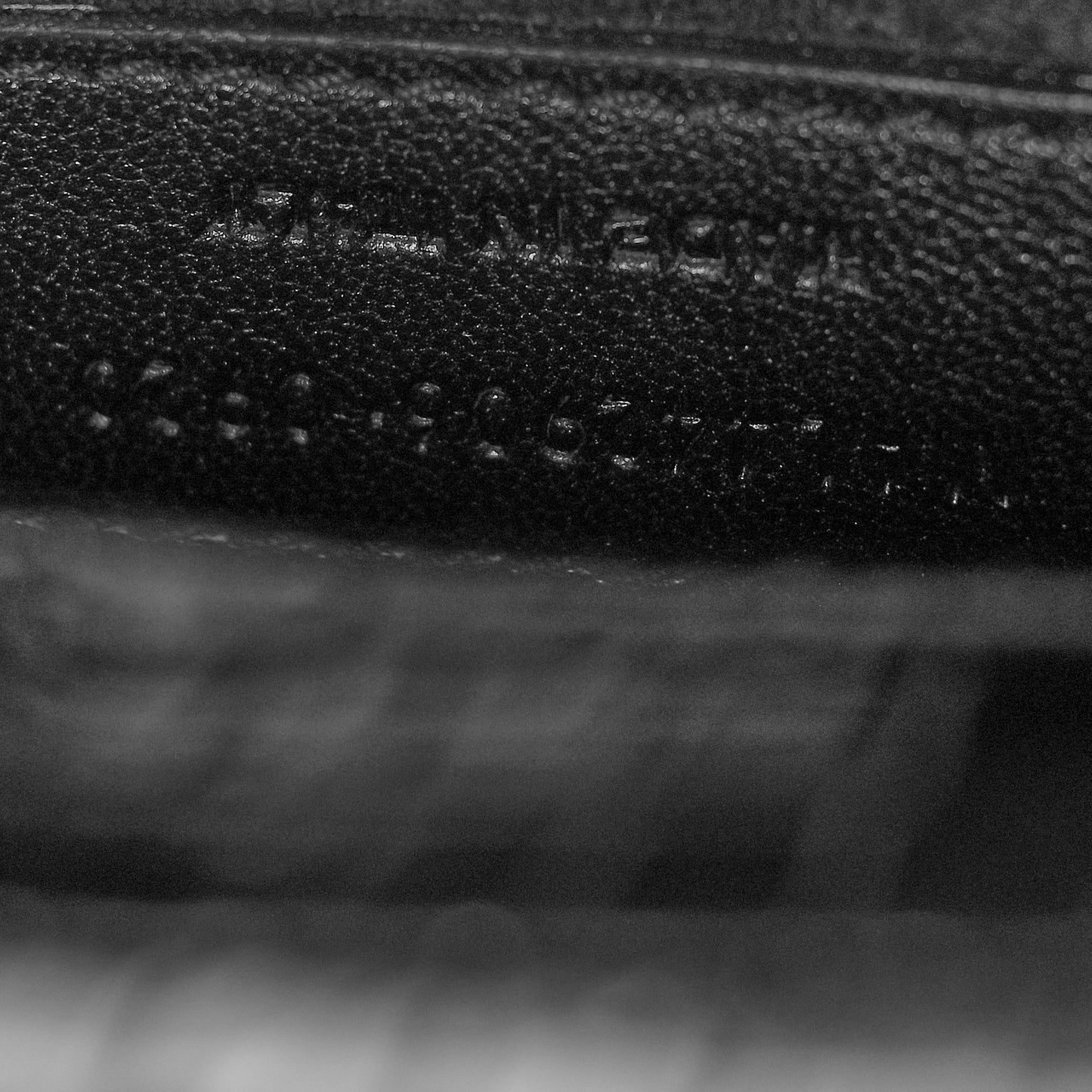 Calfskin Crocodile Embossed Medium Monogram Sunset Black