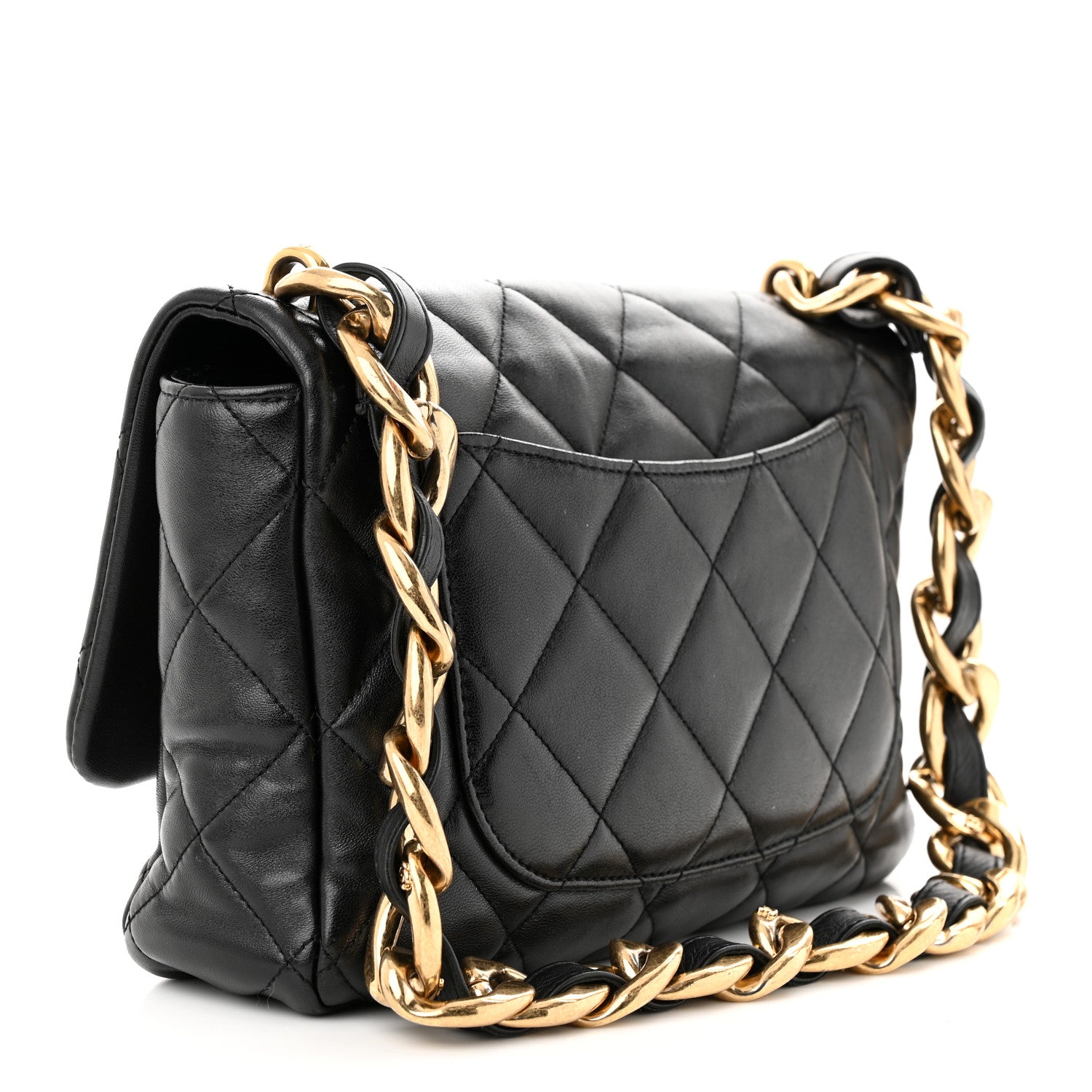 Chanel Lambskin Quilted Large CC Funky Town Flap Black 3 of 12