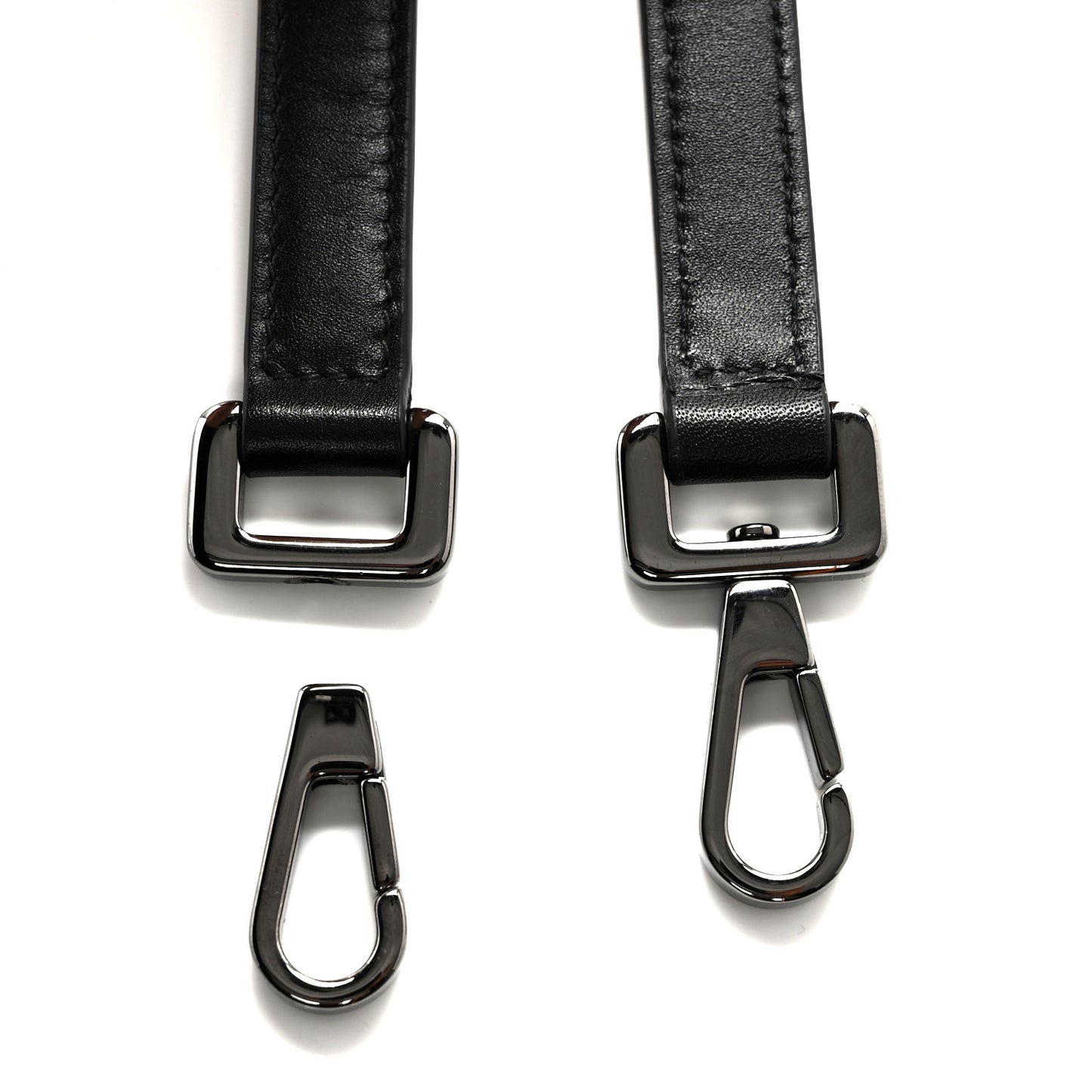 Oblique Calfskin Vertical Pouch Black