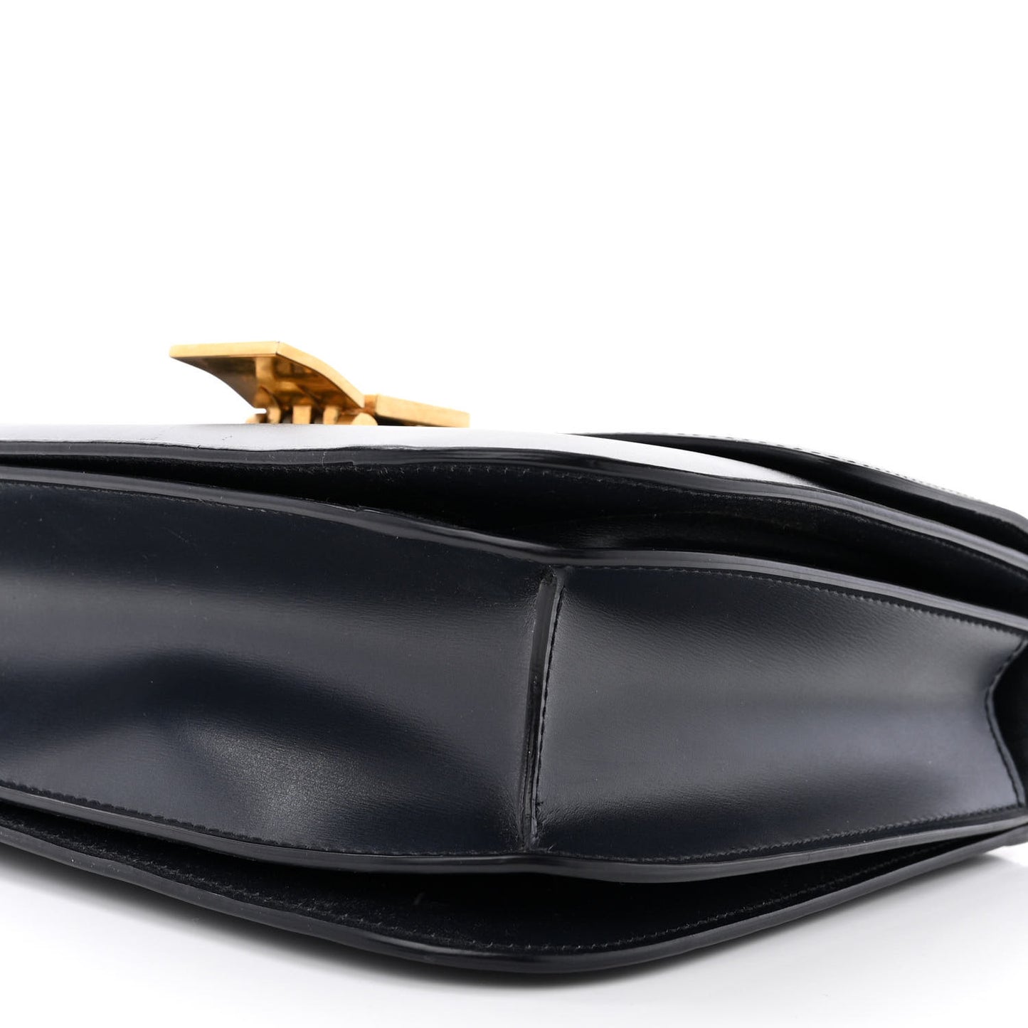 Smooth Calfskin Medium Classic Box Flap Bag Dark Blue