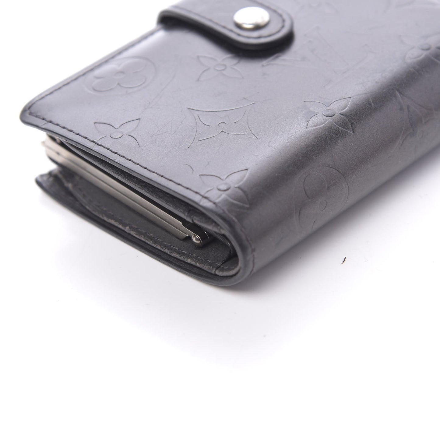 Mat Monogram French Purse Wallet Black