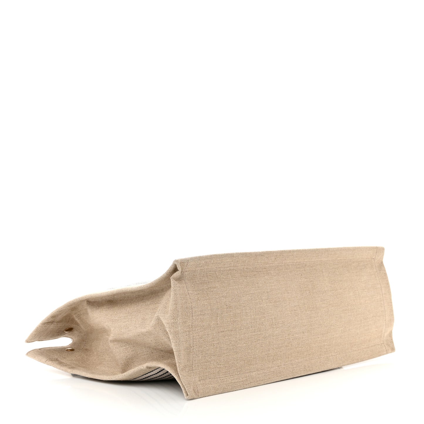 Embroidered Cotton Linen Rive Gauche Noe Tote Natural Black