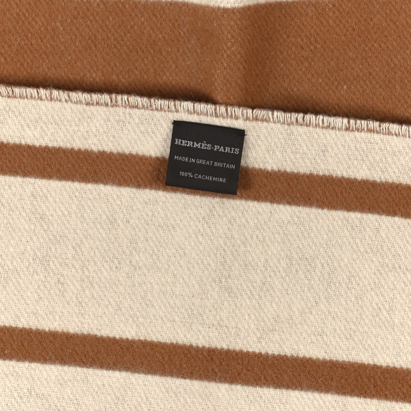 Cashmere Casaque Pile Ou Face Muffler Vigogne Ivoire