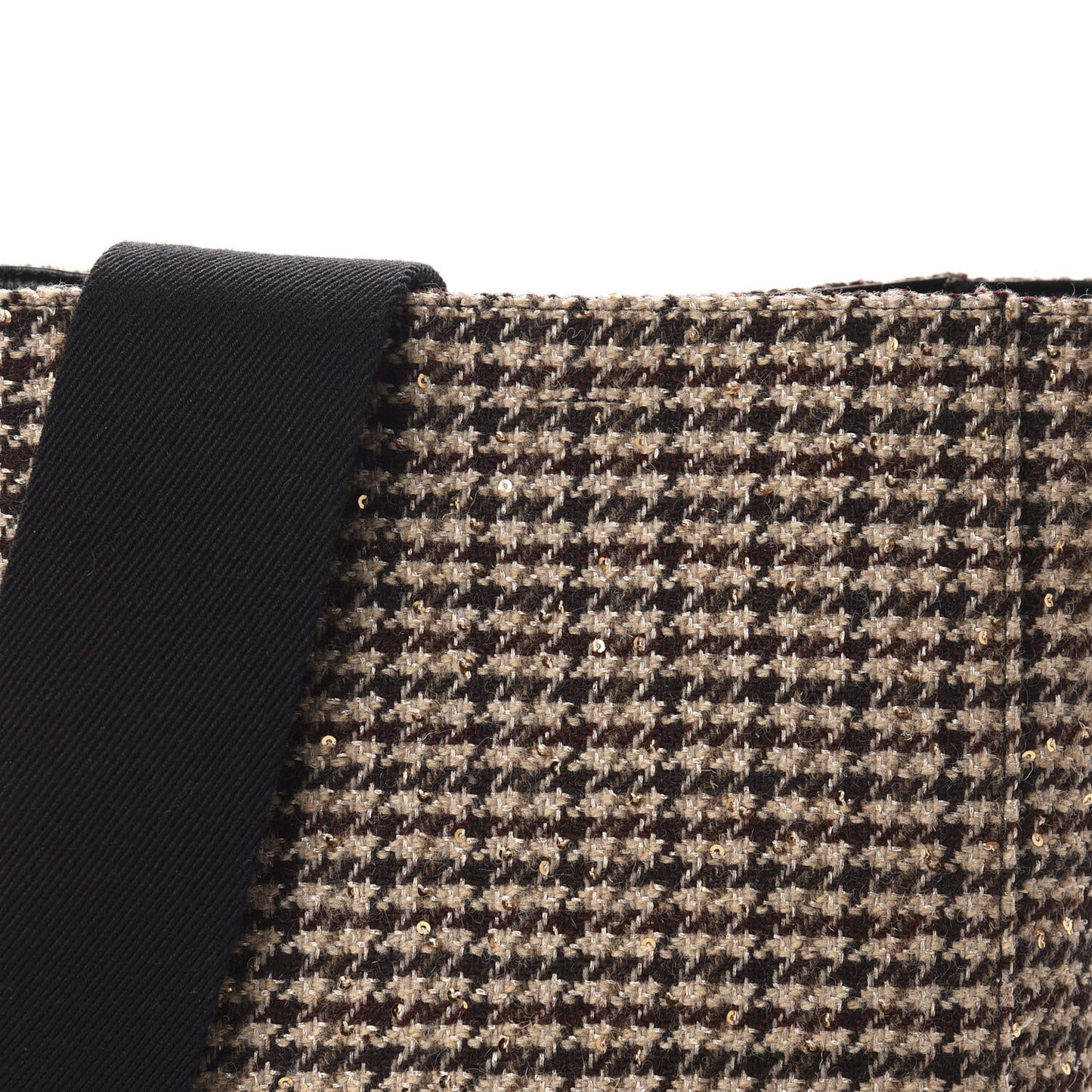 Tweed Small Sangle Bucket Bag Beige